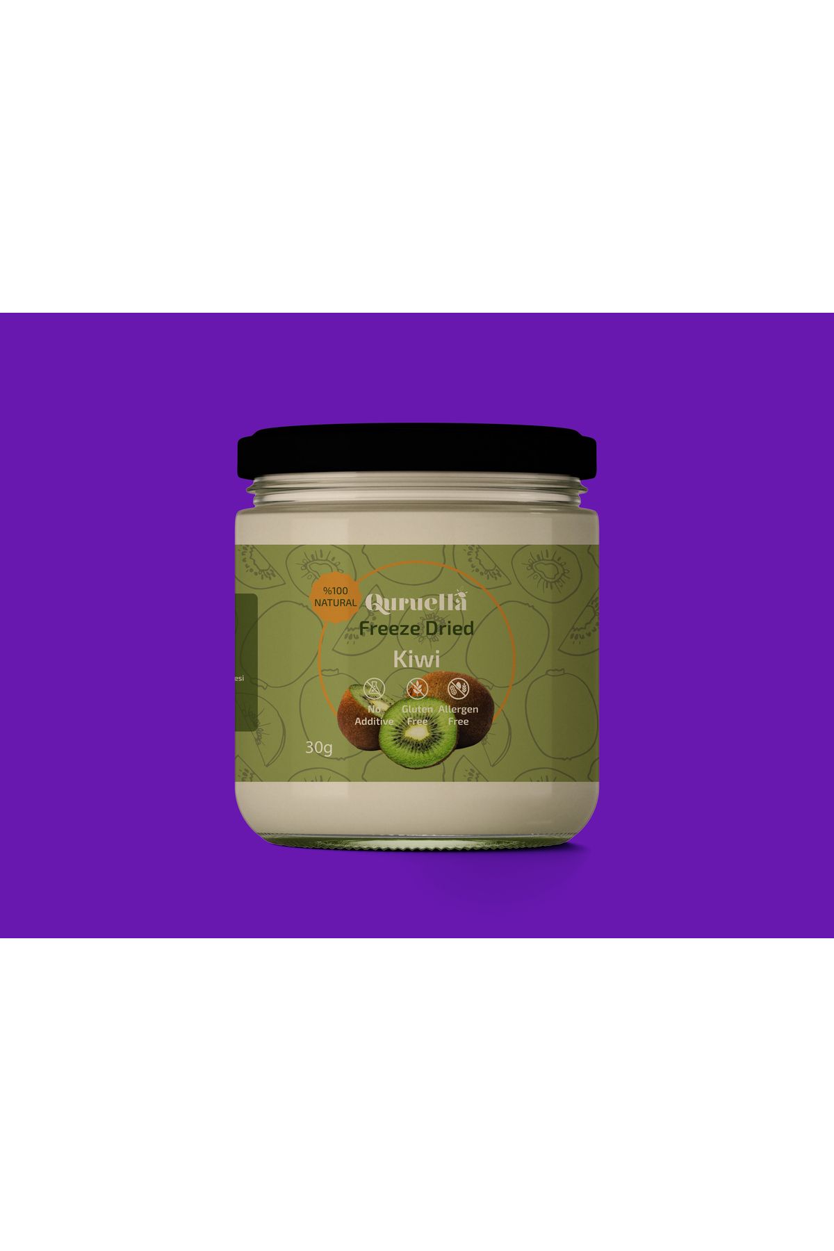Quruella Freeze Dried Dondurularak Kurutulmuş KİVİ 30gr.