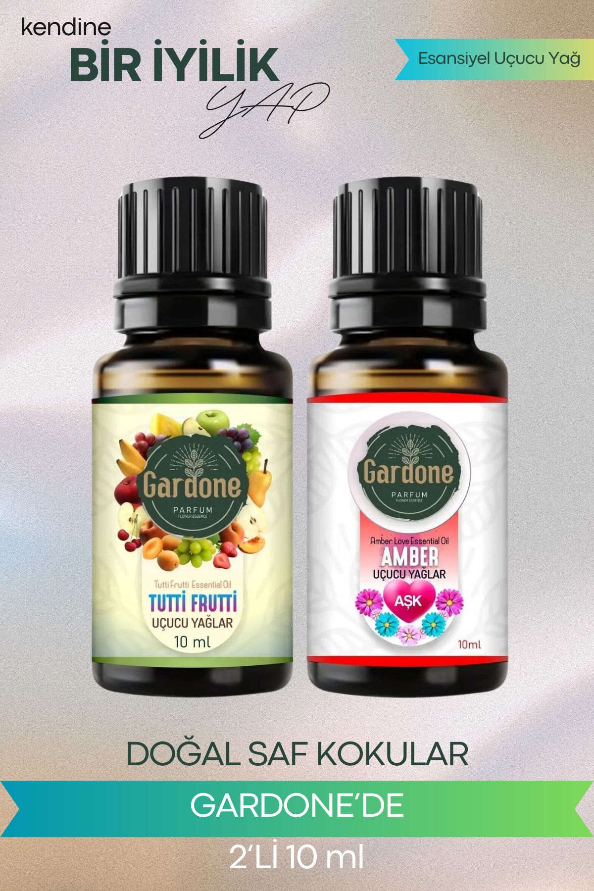 Gardone Tutti Frutti Amber Uçucu Yağ Buhurdanlık Yağı Doğal Uçucu Yağlar Oda Kokusu Aromaterapi 10ml
