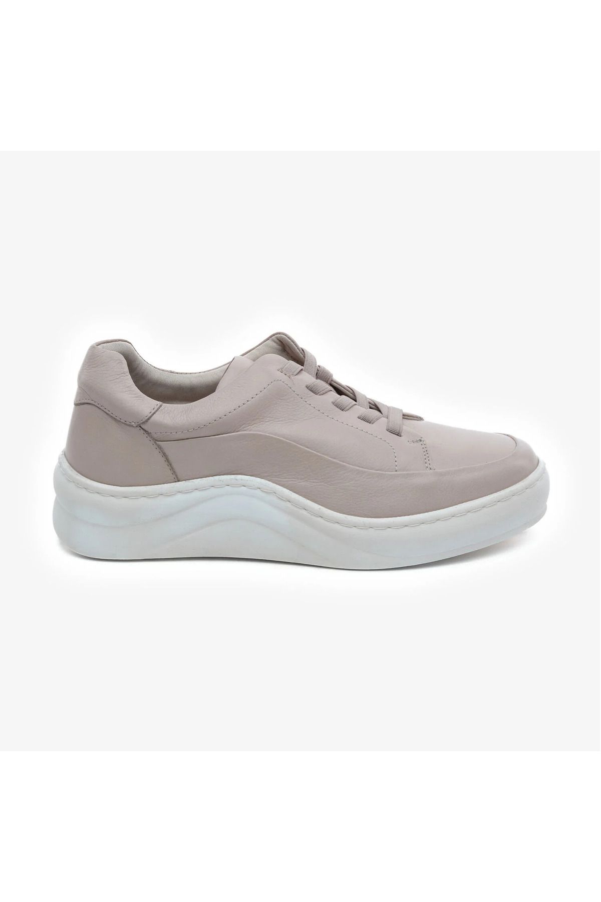 Greyder 59052 Vizon Hakiki Deri Kadın Sneaker Ayakkabı