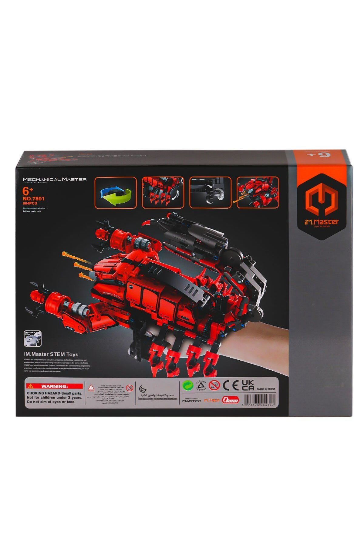 swilex 7801 IMM Blokları Akrep El Silahı Kırmızı 664 Parça