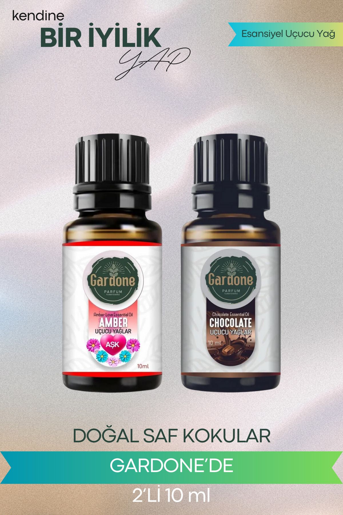 Gardone Amber Çikolata Uçucu Yağ Buhurdanlık Yağı Doğal Uçucu Yağlar Oda Kokusu Aromaterapi 10ml