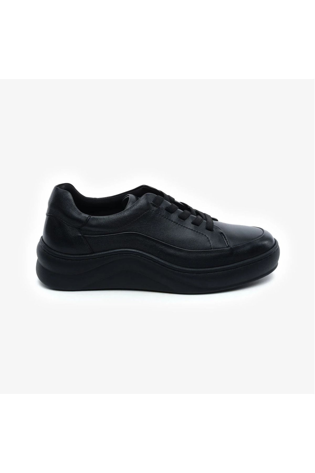 Greyder 59052 Siyah Hakiki Deri Kadın Sneaker Ayakkabı