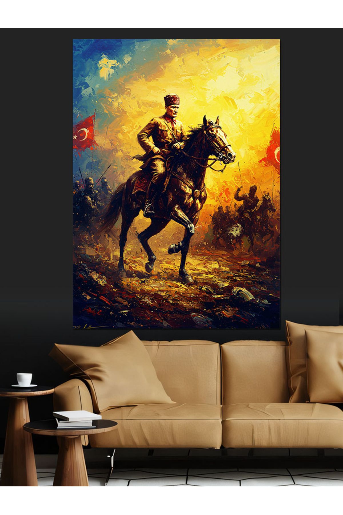 karizmart Mustafa Kemal Atatürk Dekoratif Kanvas - Mdf Ahşap Tablo