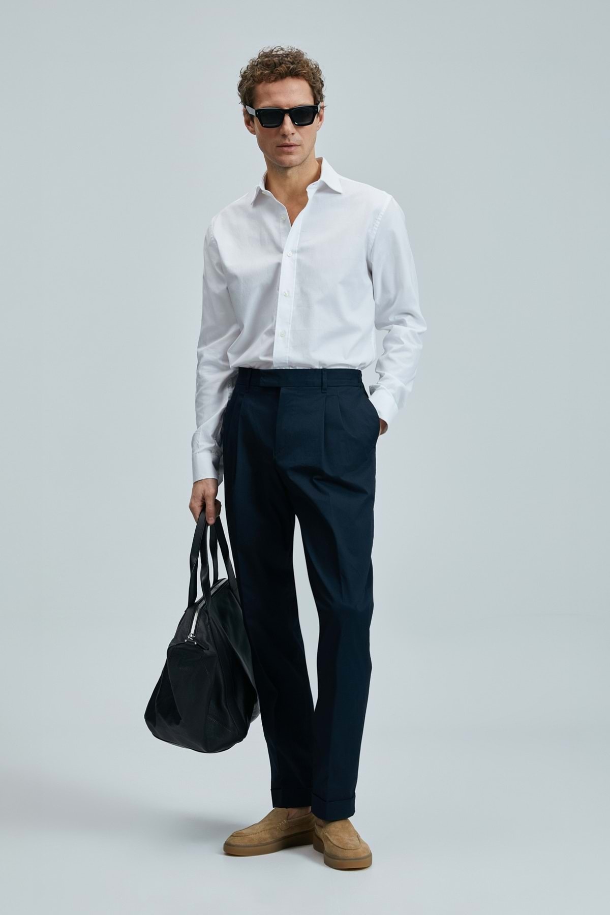 Lufian-111010633 Daniel Ανδρικό πουκάμισο Basic Regular Fit Ανδρικό πουκάμισο ΛΕΥΚΟ 3