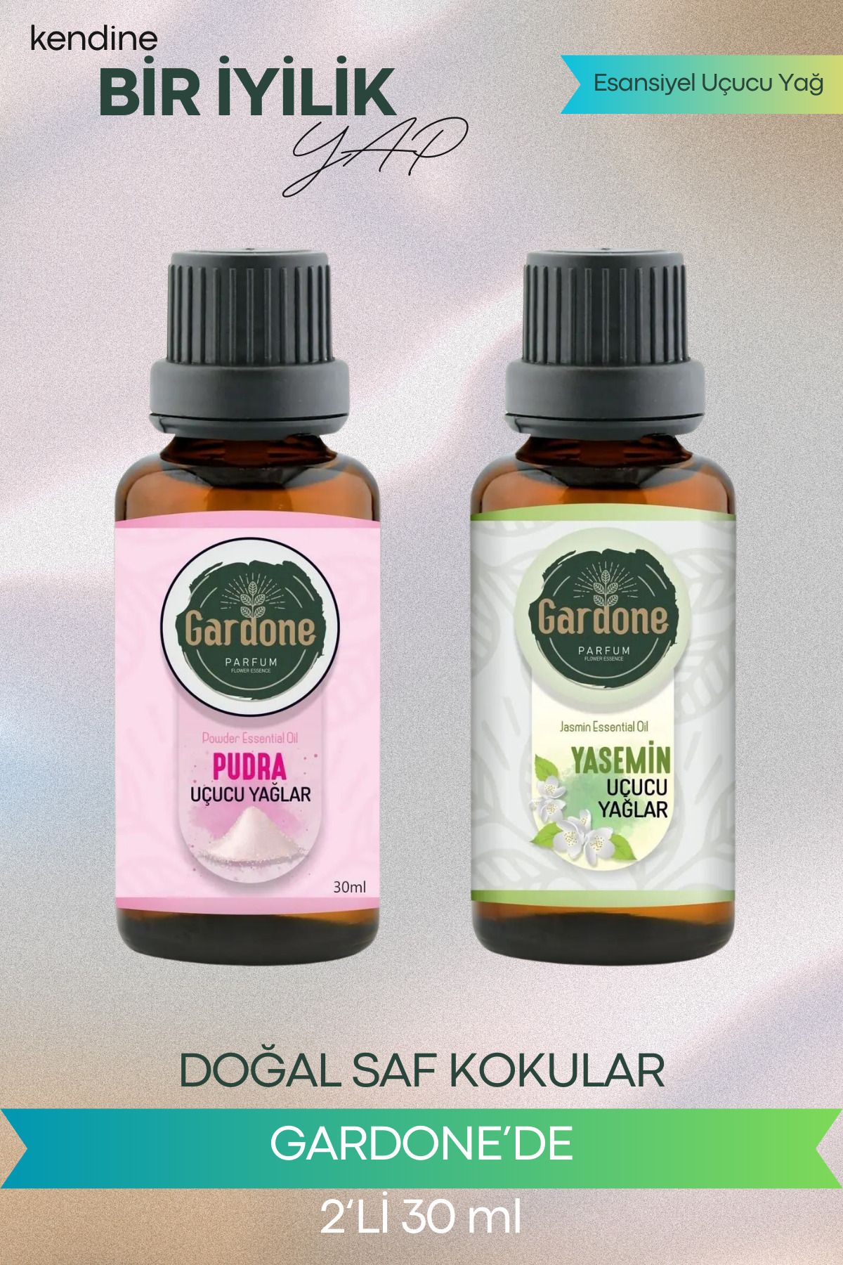 Gardone Pudra Yasemin Uçucu Yağ Buhurdanlık Yağı Doğal Uçucu Yağ Oda Kokusu Aromaterapi 30ml