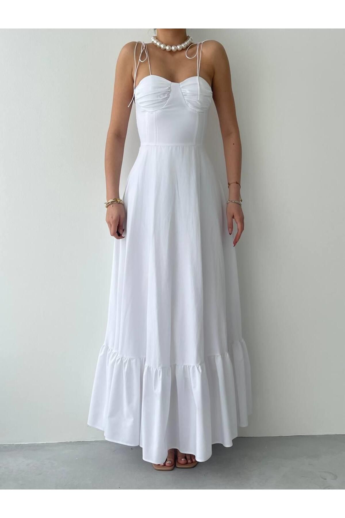 conconmoda Poplin Kiloş Uzun Elbise