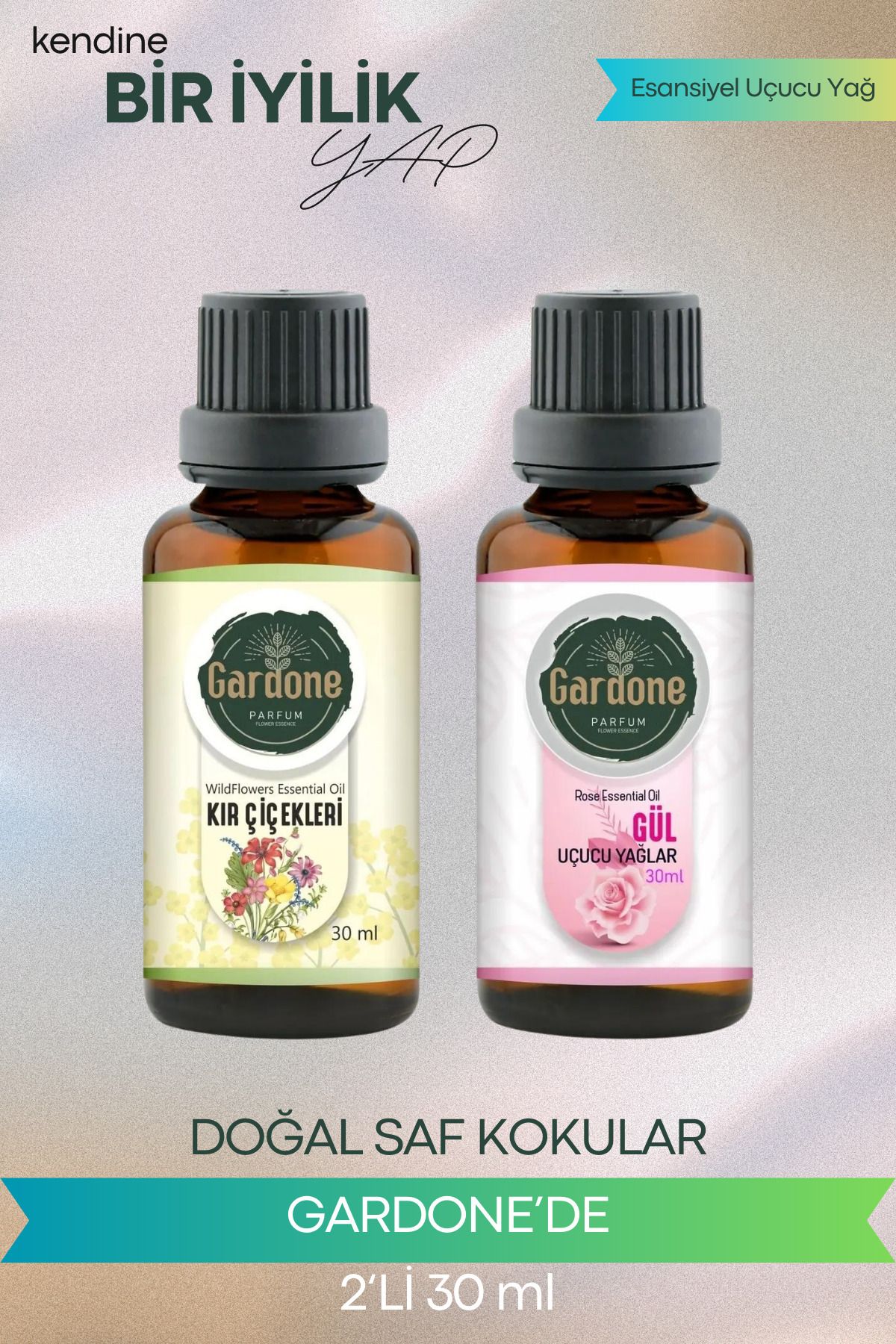 Gardone Gül Kır Çiçeği Uçucu Yağ Buhurdanlık Yağı Doğal Uçucu Yağlar Oda Kokusu Aromaterapi 30ml