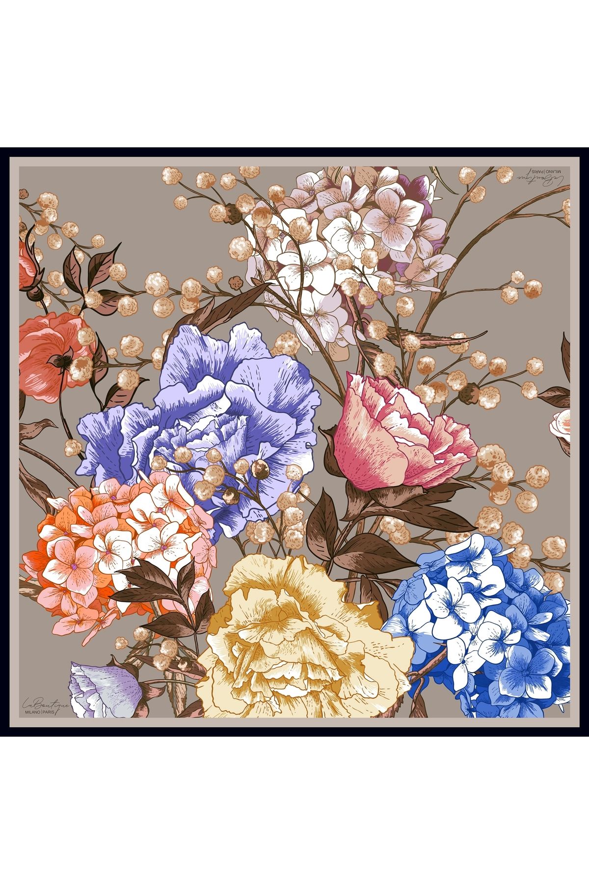 LA BOUTIQUE GÜZ | YAZ SERİNLİĞİ EŞARP 1567-07-90X90
