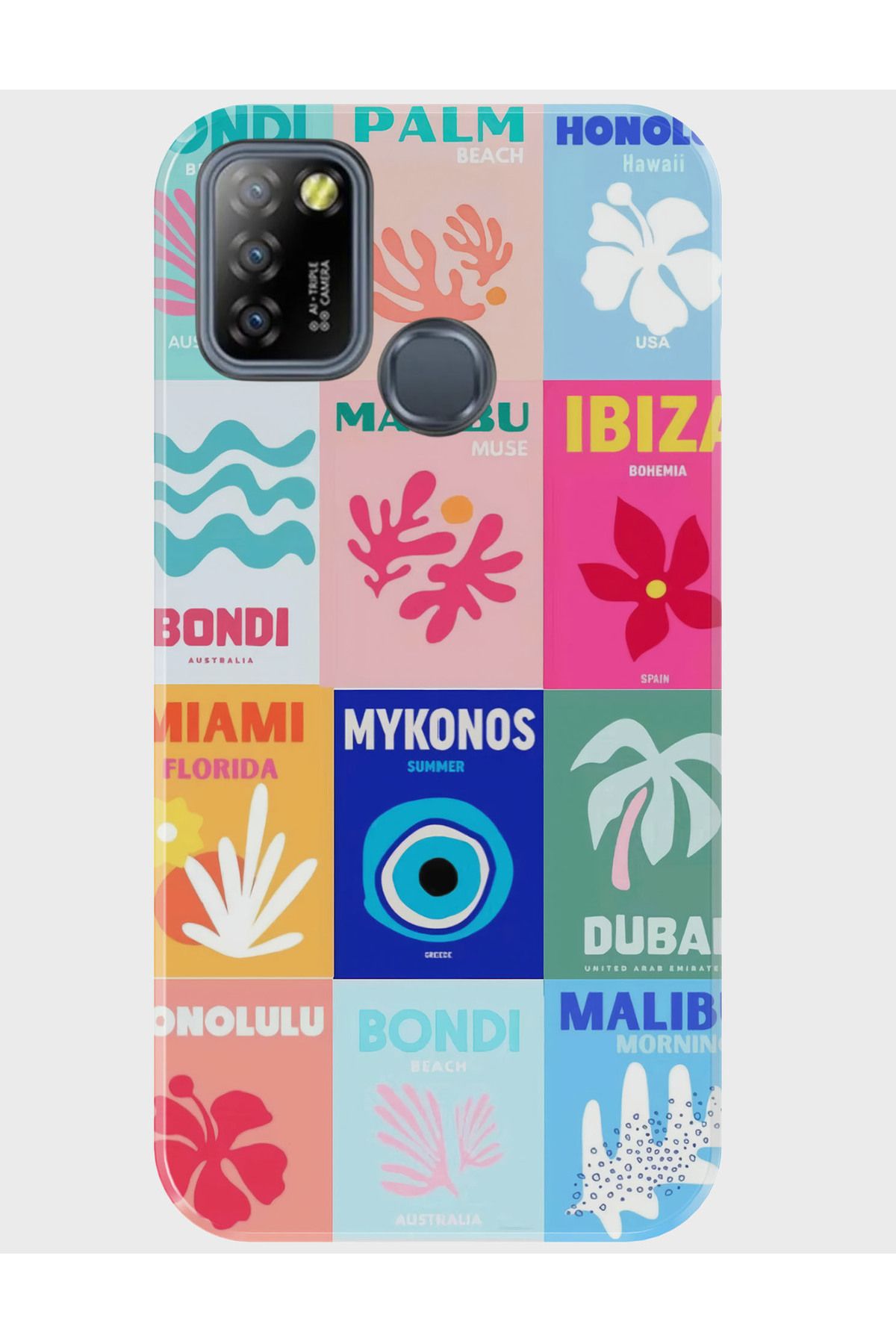 Activist INFINIX Smart 5 Kılıf Desenli Baskılı Silikon - mykonos