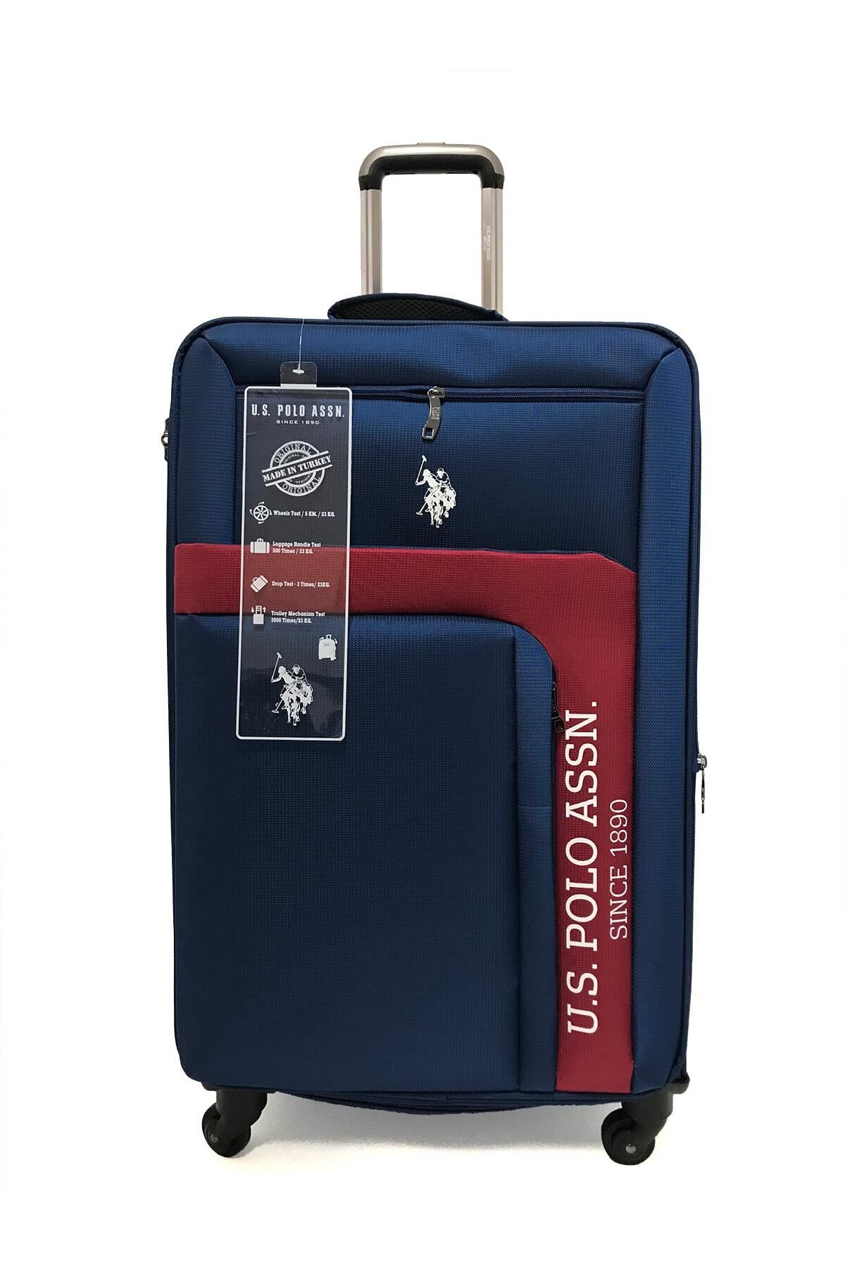 U.S. Polo Assn. Büyük Boy Kumaş Lacivert Valiz Set Plvlz21266a