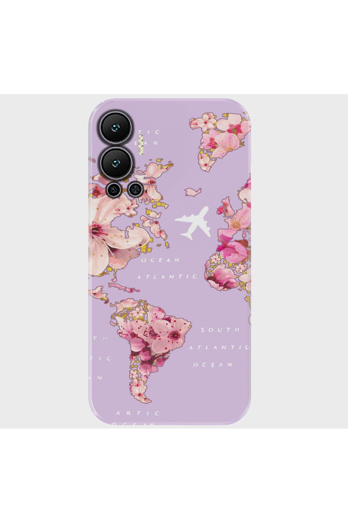 Activist INFINIX Hot 12 Kılıf Desenli Baskılı Kamera Korumalı Silikon - purplemap