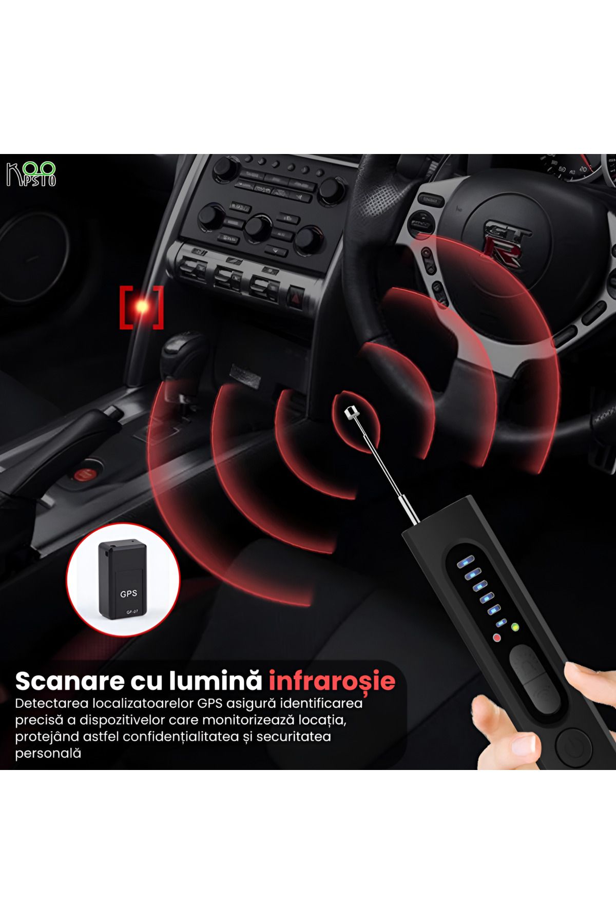 Koopsio-Spy Device Detector, hidden cameras, hidden microphones, GPS locators, voice recorders 4