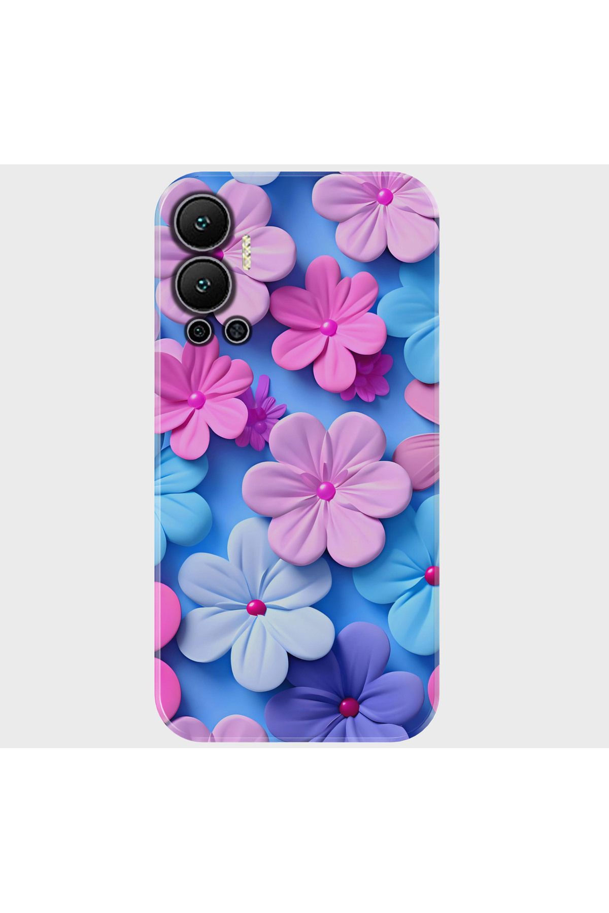 Activist INFINIX Hot 12 Kılıf Baskılı Silikon ve Telefon Tutucu - purpleflowers