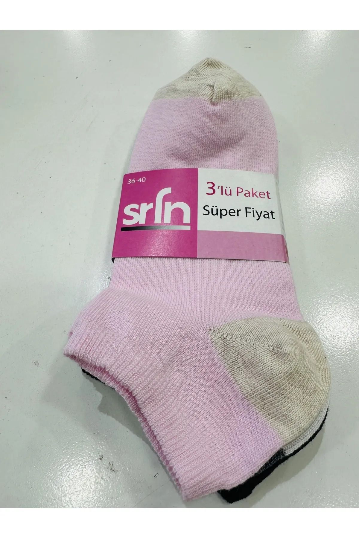 Shiron Sportswear&Company Ekonomik 3'lü Paket Kısa Patik Çorap