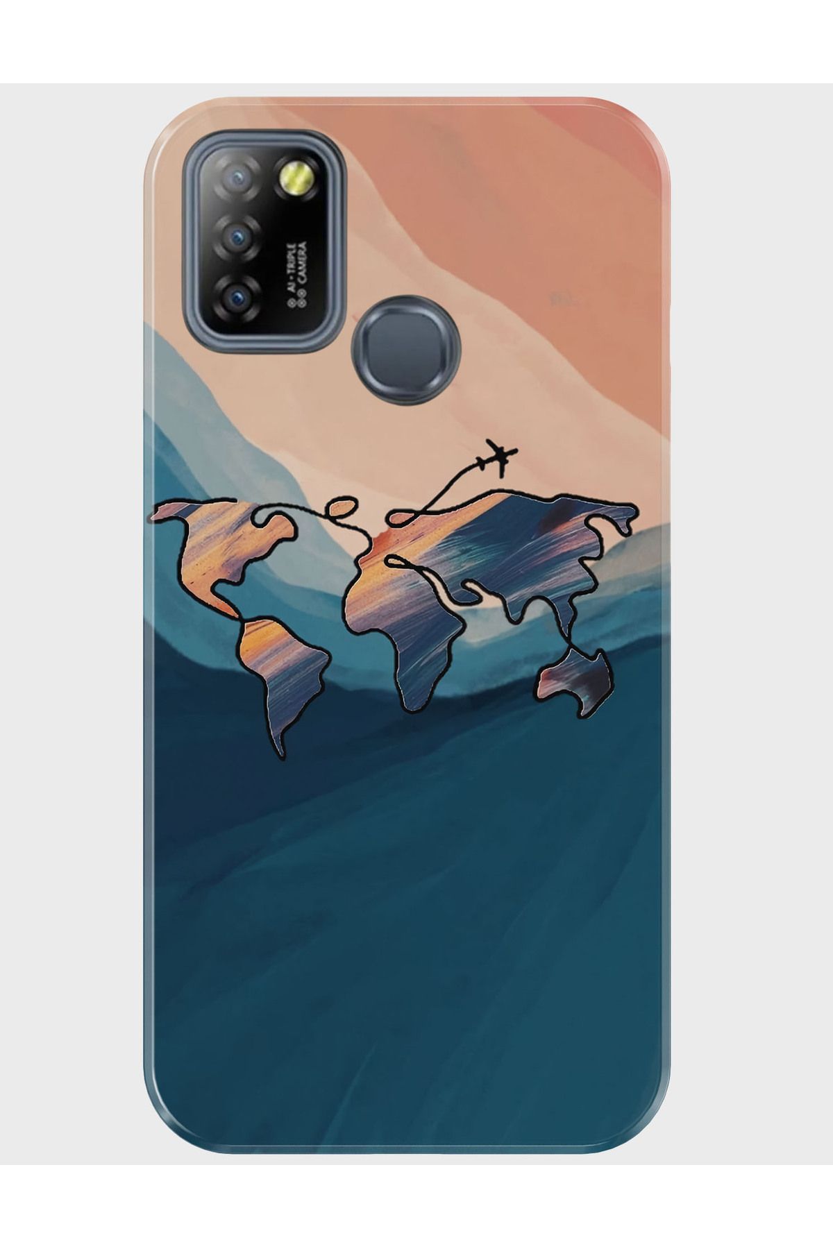 Activist INFINIX Smart 5 Kılıf Baskılı Silikon ve Telefon Tutucu - pastelmap