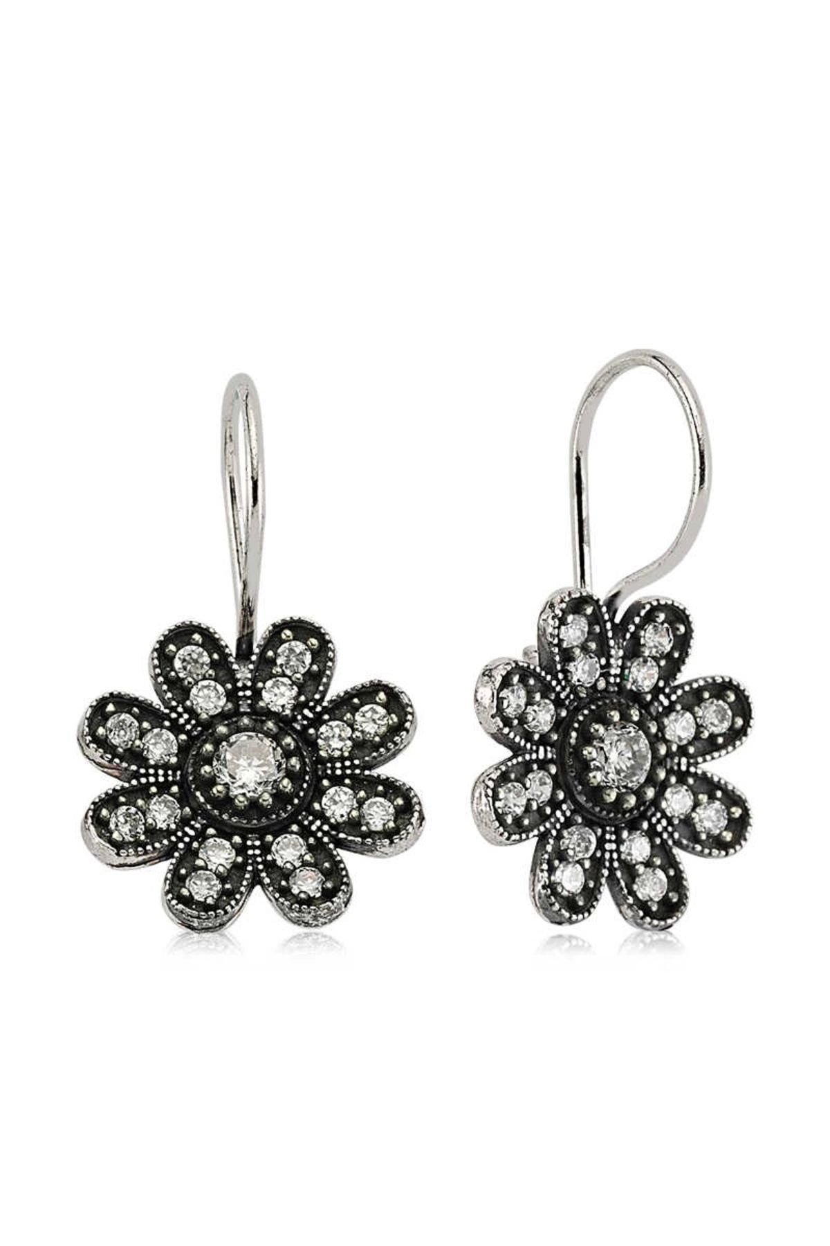 luz&pos Gümüş Sallantılı Çiçek Küpe