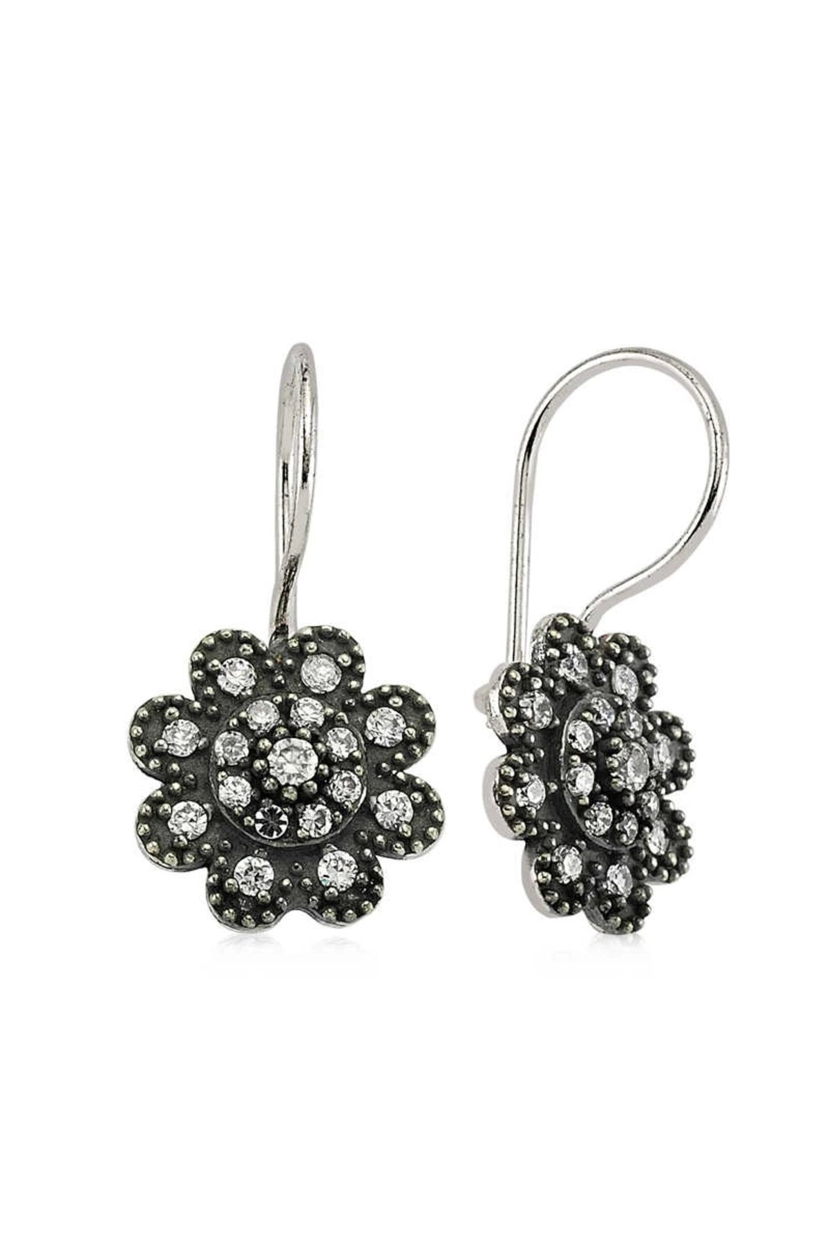luz&pos Gümüş Sallantılı Çiçek Küpe