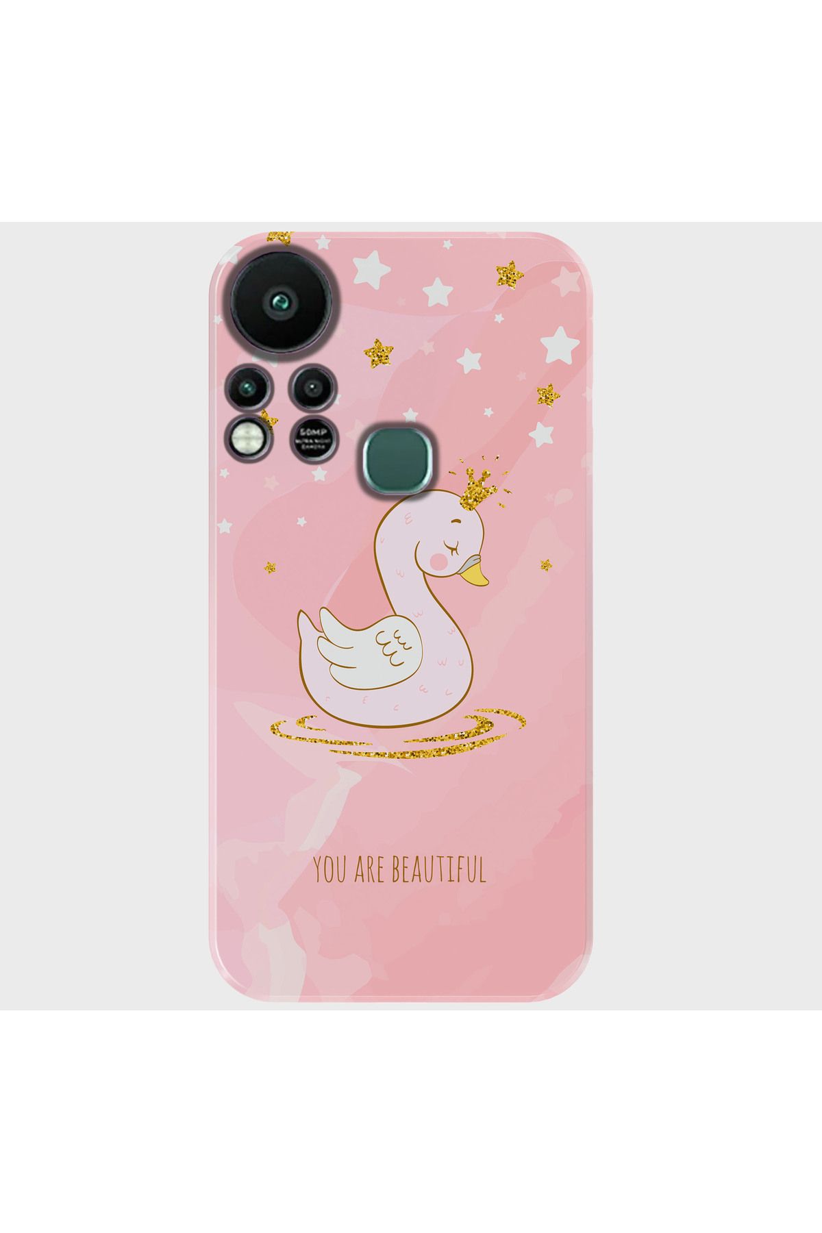 Activist INFINIX Hot 11s Kılıf Desenli Baskılı Kamera Korumalı Silikon - kuğu