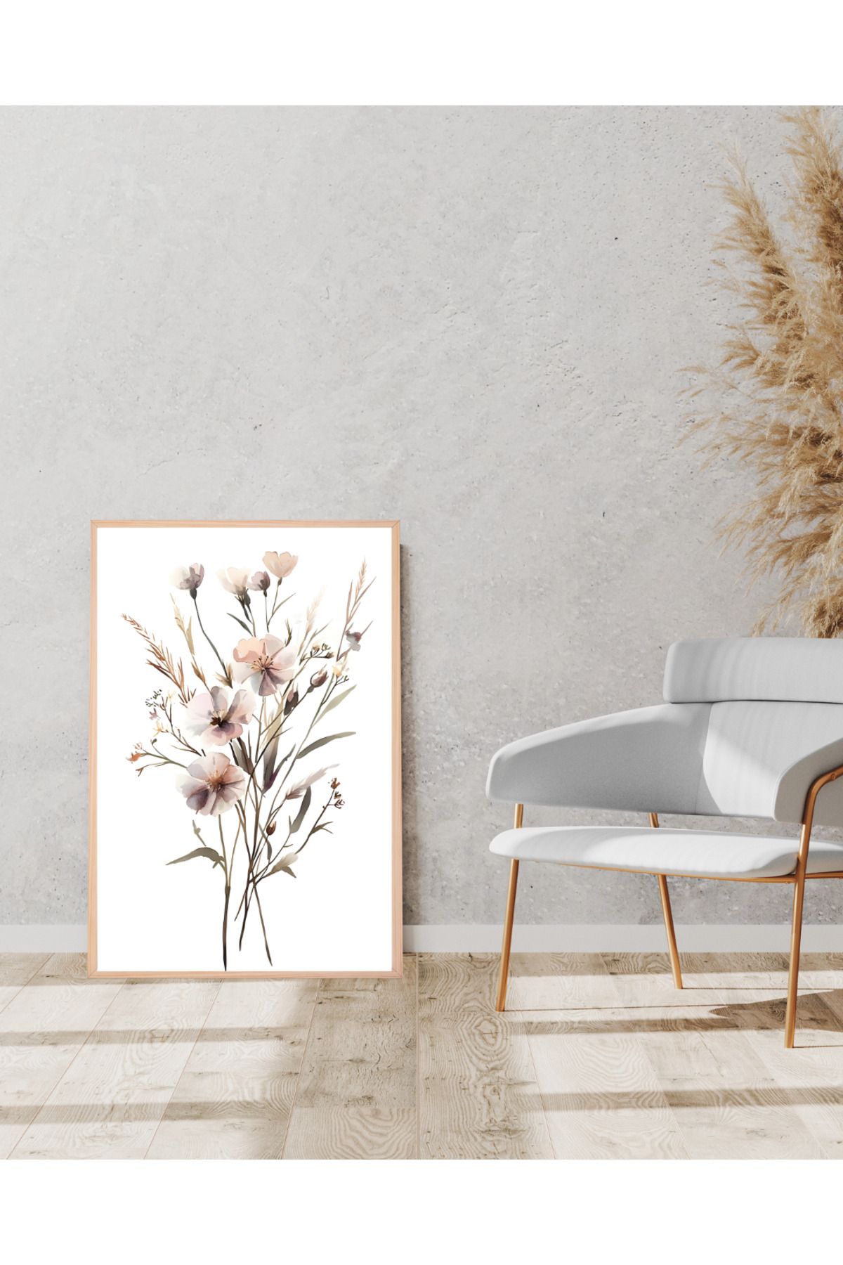 Tuba Decor Tek parça Ahşap Çerçeve Görünümlü MDF Tablo