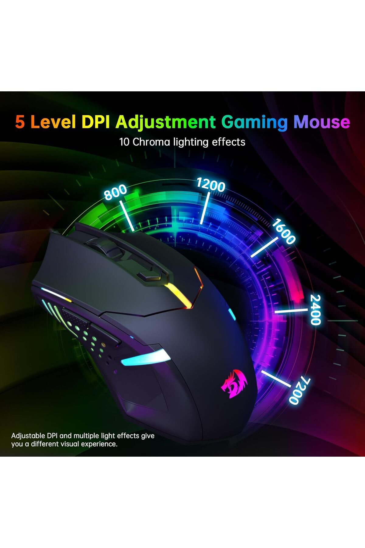 REDRAGON-Gaming Mouse with Backlighting, Gaming Keyboard, L-shaped Soundbar, Headphones with Microphone Combo 7