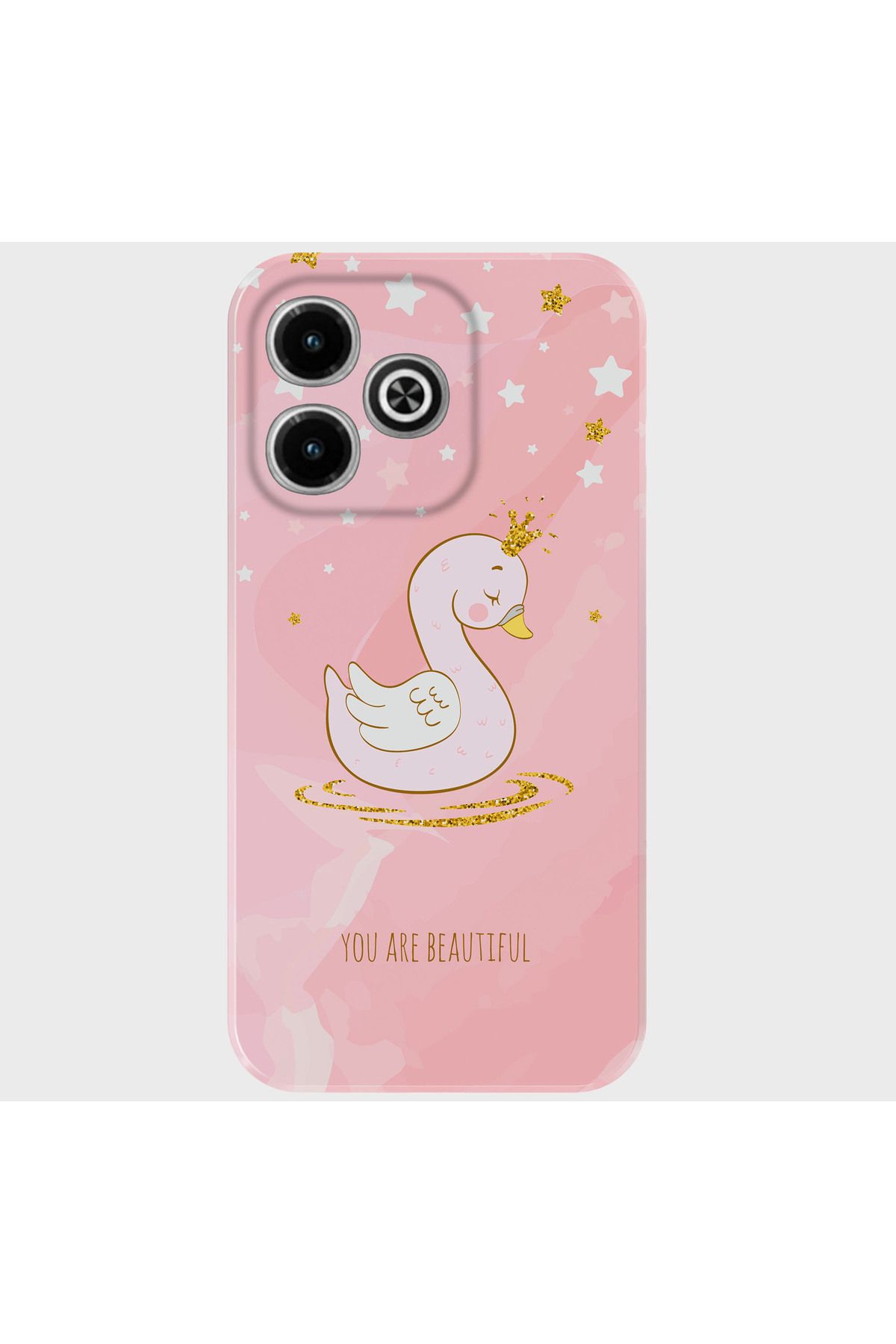 Activist INFINIX Hot 40i Kılıf Desenli Baskılı Kamera Korumalı Silikon - kuğu