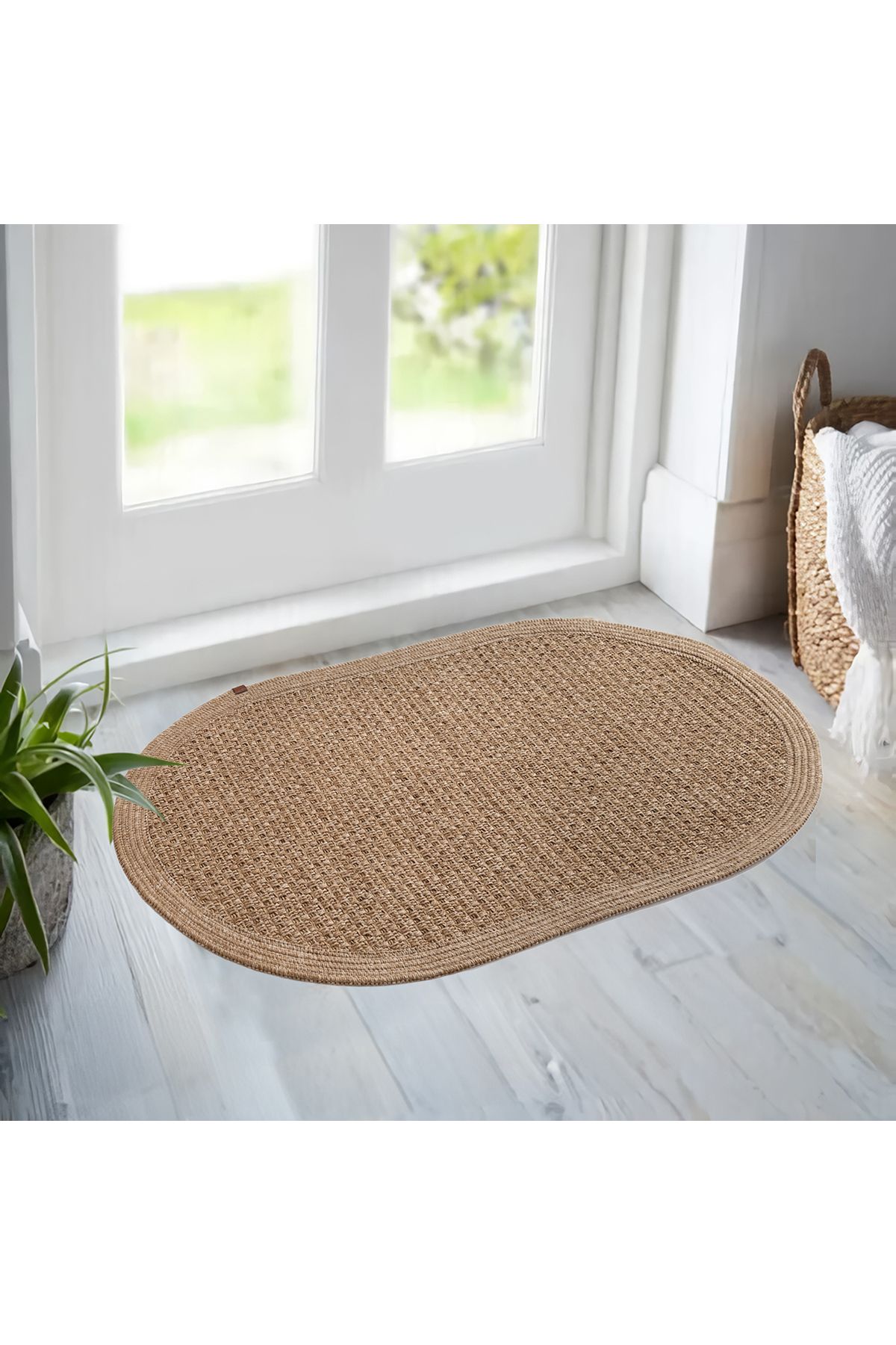 Sunrise Rug Jüt Tabanlı Hasır Dokuma Örme Bohem Antialerjik Halı Kilim
