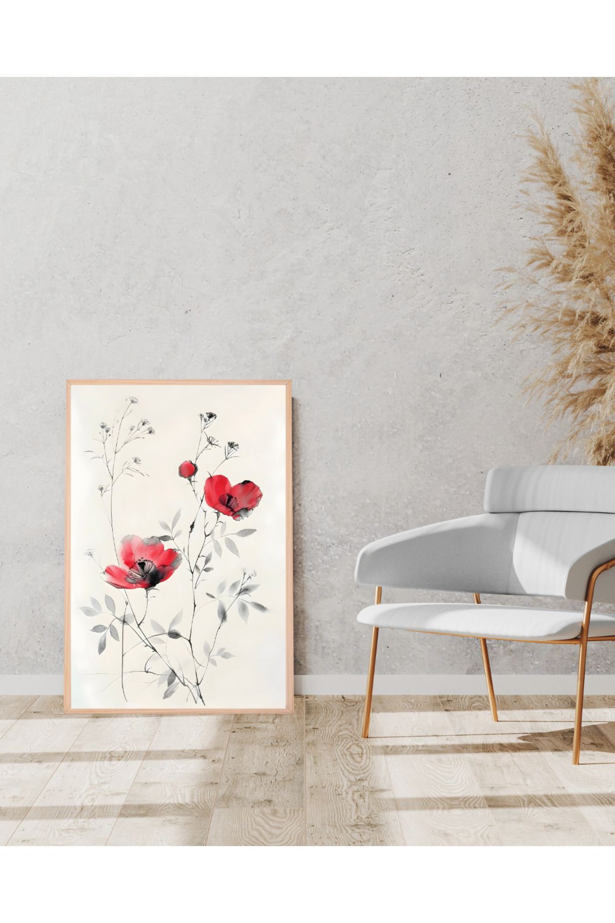 Tuba Decor Tek parça Ahşap Çerçeve Görünümlü MDF Tablo