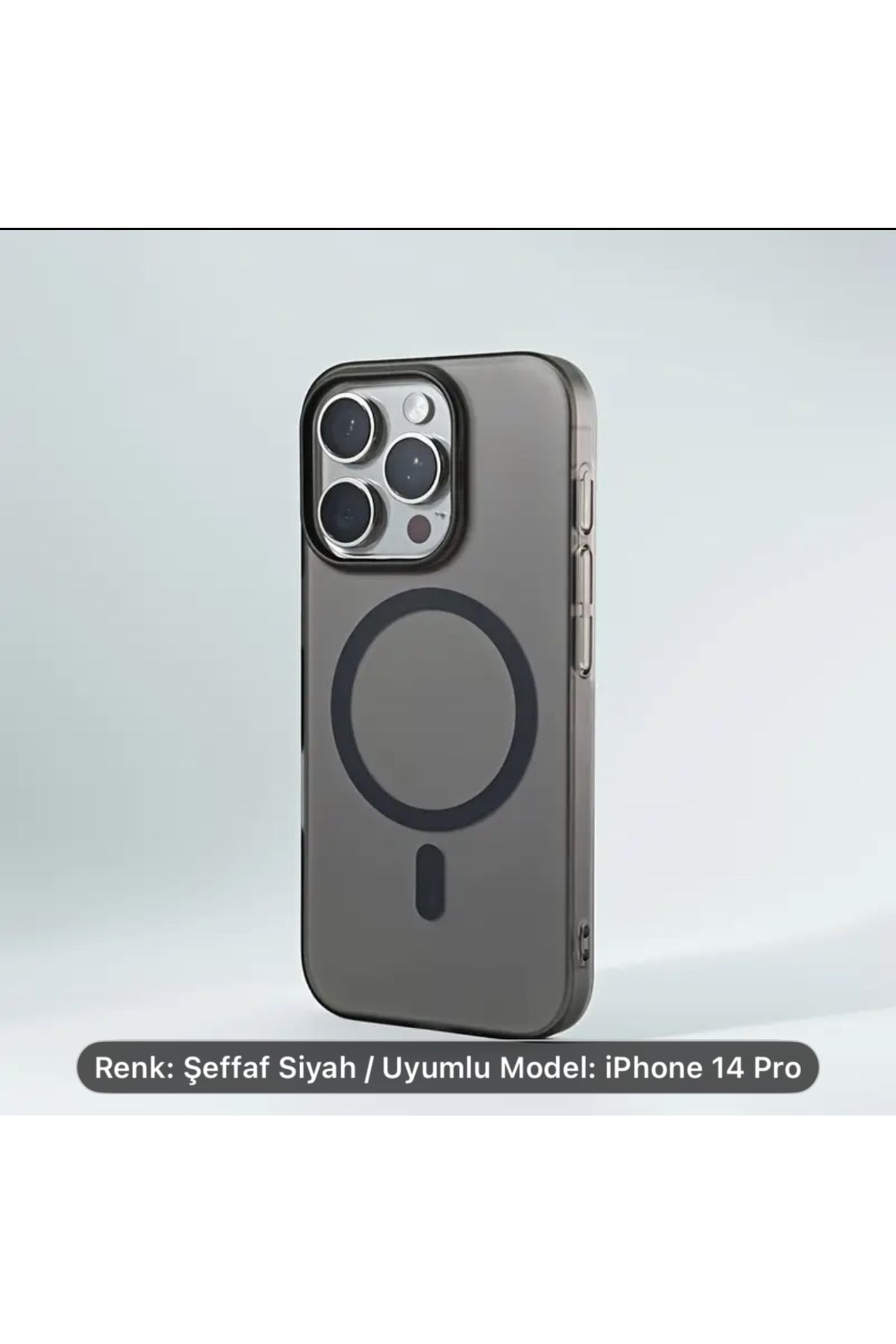 Store Iphone 11 Uyumlu Mat Siyah Magsafe Özellikli Darbe Önleyici Şeffaf Silikon Kılıf
