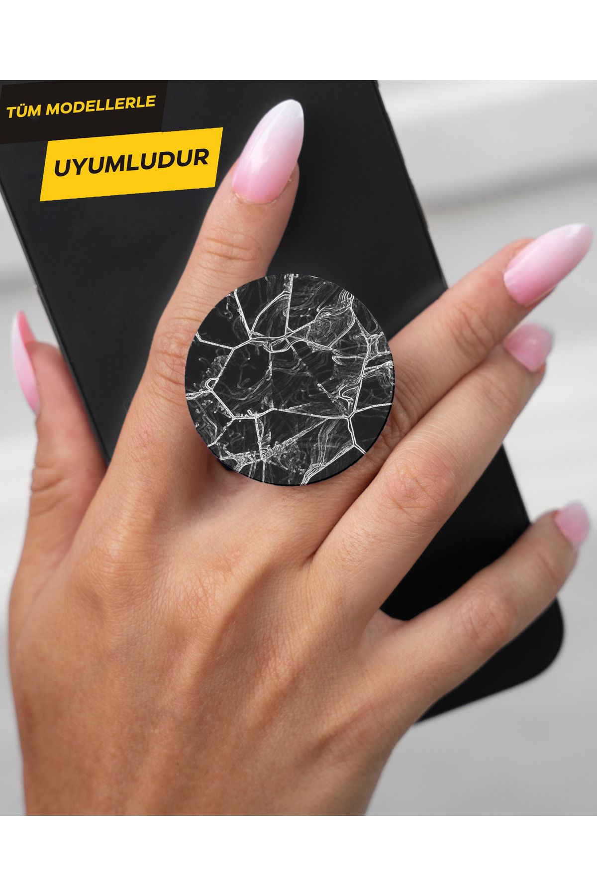 Activist INFINIX Smart 8 Kılıf tutucu baskılı telefon kılıfı tutucu - blackmarble