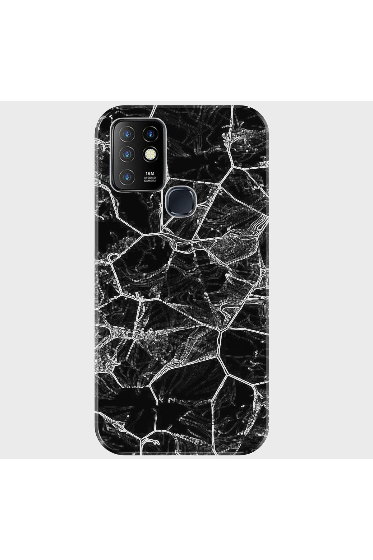 Activist INFINIX Hot 10 Uyumlu Kılıf Baskılı Silikon ve Telefon Tutucu - blackmarble