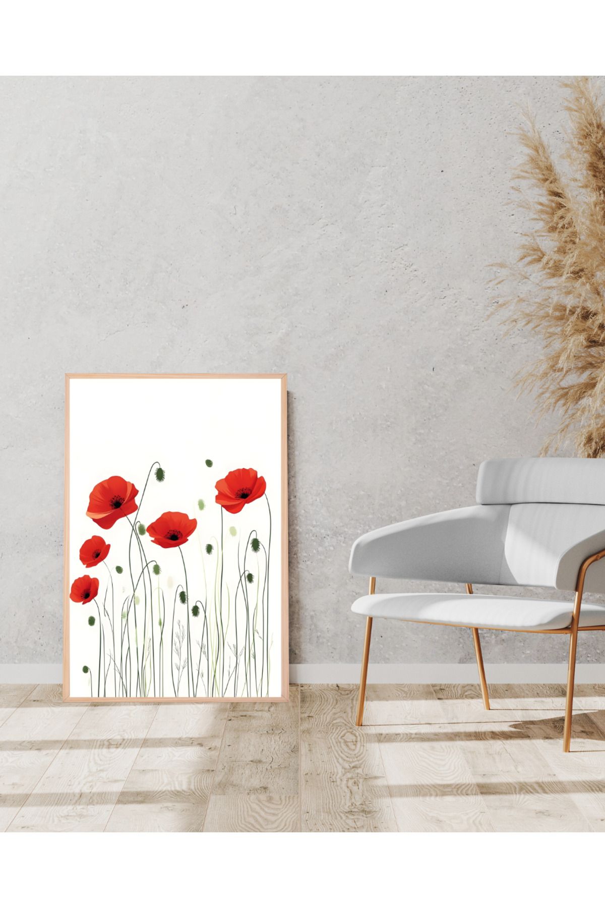 Tuba Decor Tek parça Ahşap Çerçeve Görünümlü MDF Tablo