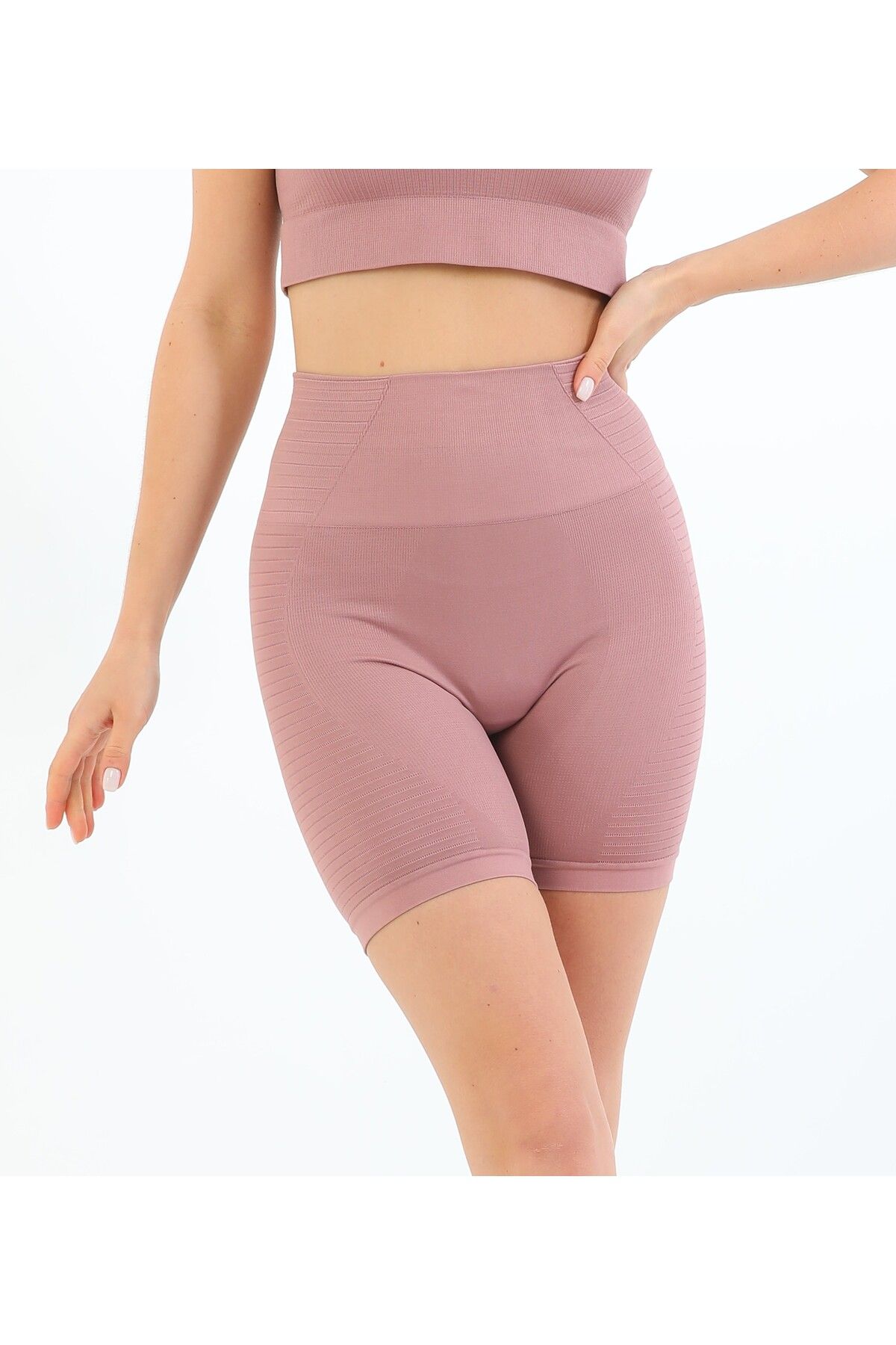 bazaar-turkey all you need Kadın Spor Tayt 5539 Gül Kurusu
