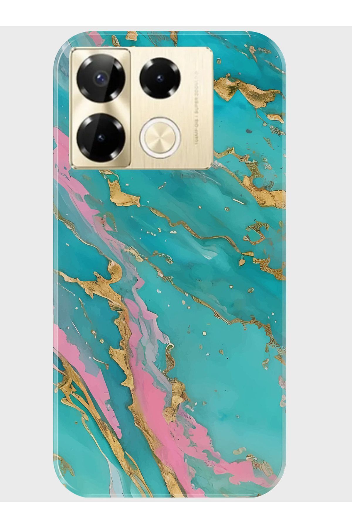 Activist INFINIX Note 40 4G Kılıf Kamera Korumalı Baskılı Silikon Kapak - turquoisemarble
