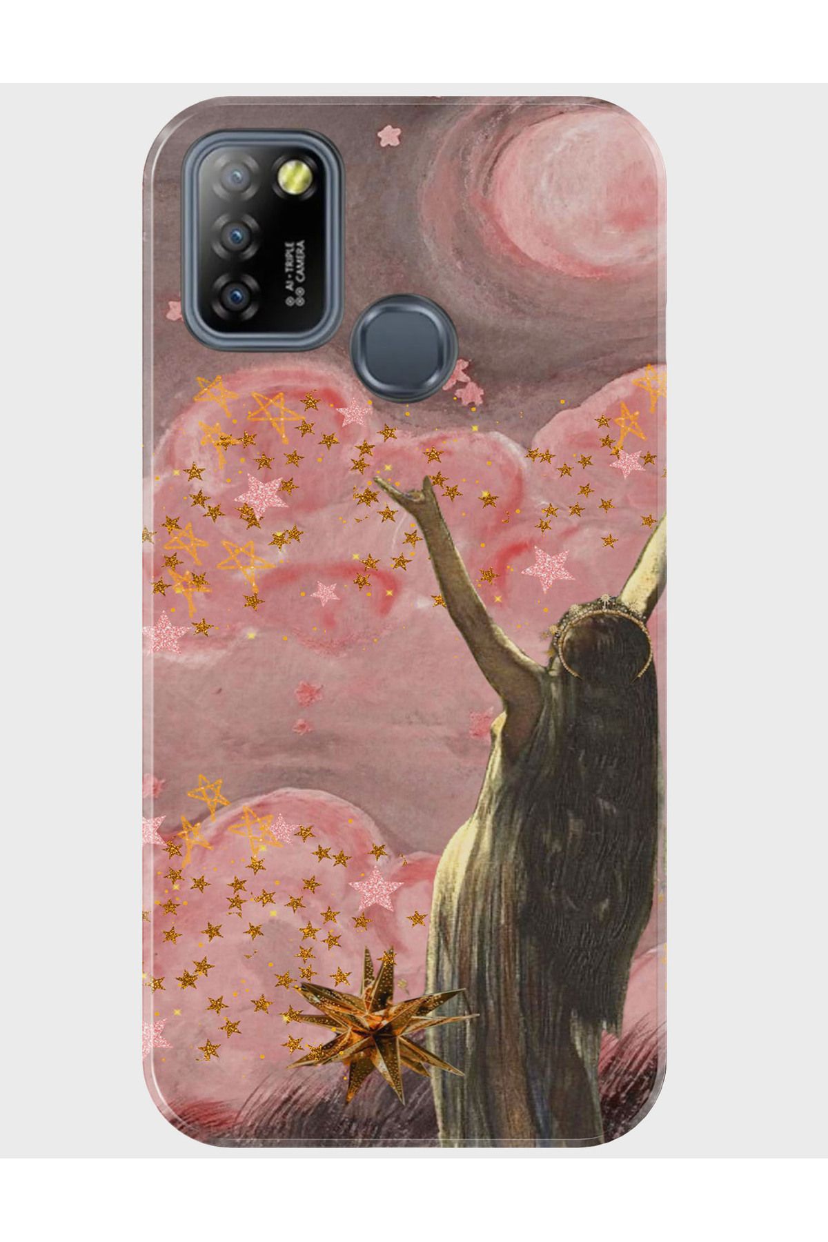 Activist INFINIX Smart 5 Kılıf Desenli Baskılı Silikon - pinkcloud