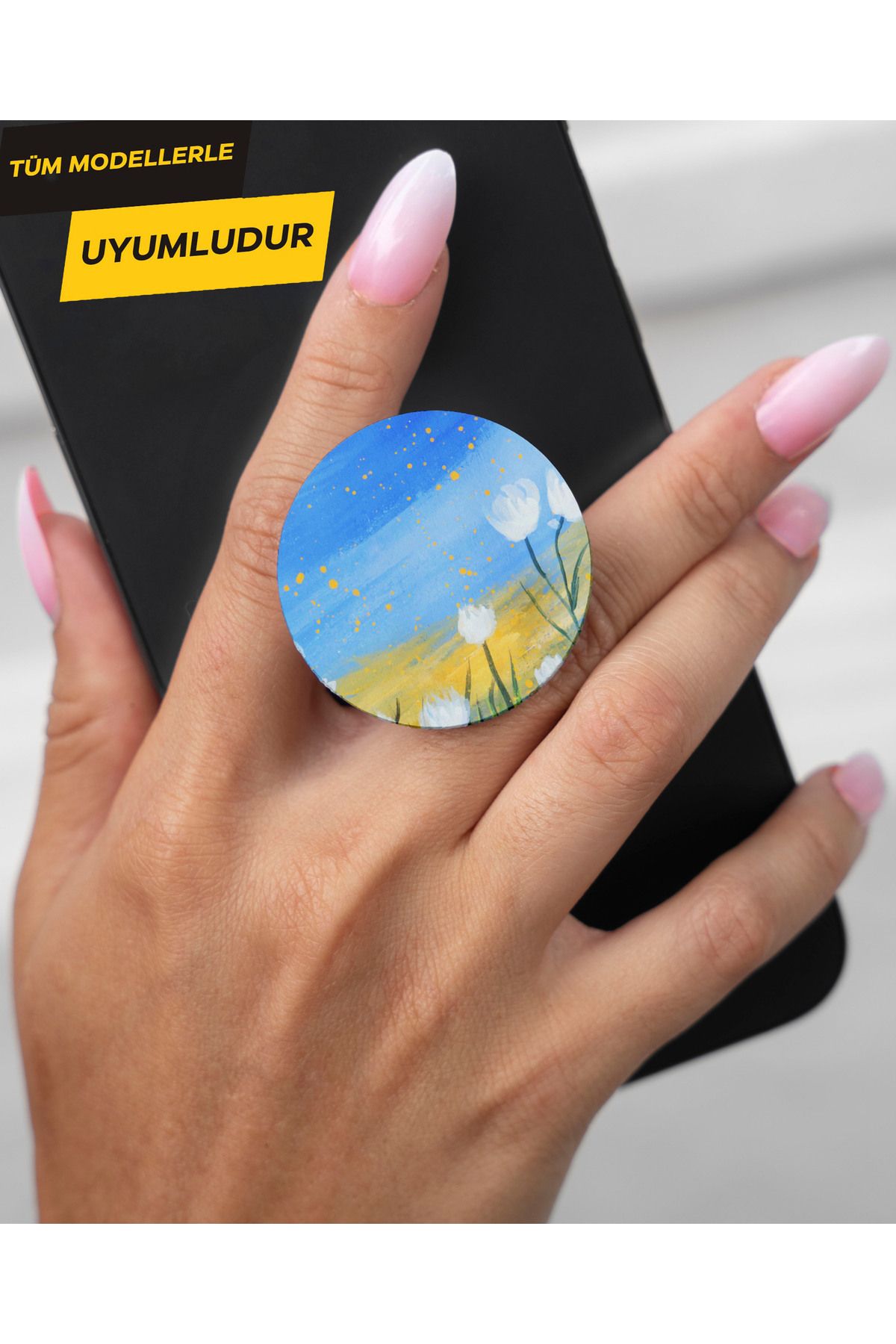 Activist INFINIX Smart 8 Uyumlu Kılıf tutucu baskılı telefon kılıfı tutucu - yağlıboya