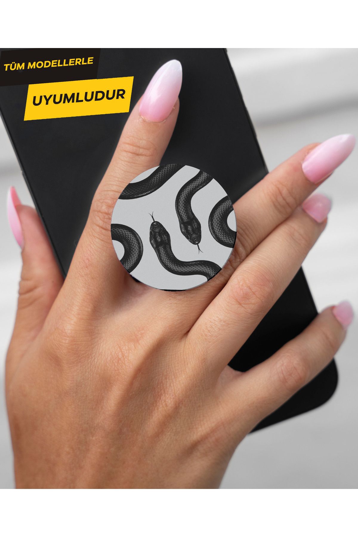 Activist INFINIX Smart 8 Uyumlu Kılıf tutucu baskılı telefon kılıfı tutucu - griyılan