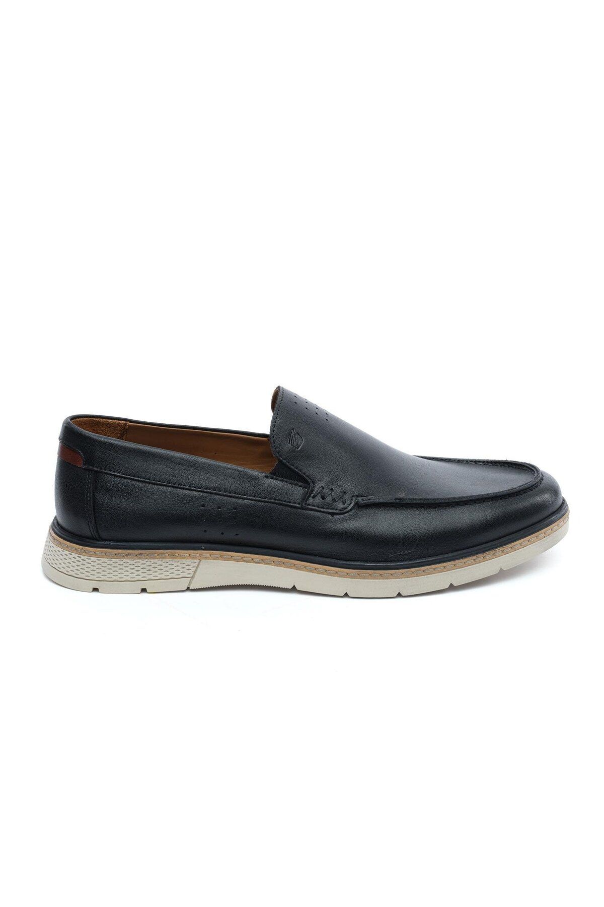 Greyder 64669 Siyah Hakiki Deri Erkek Loafer Ayakkabı
