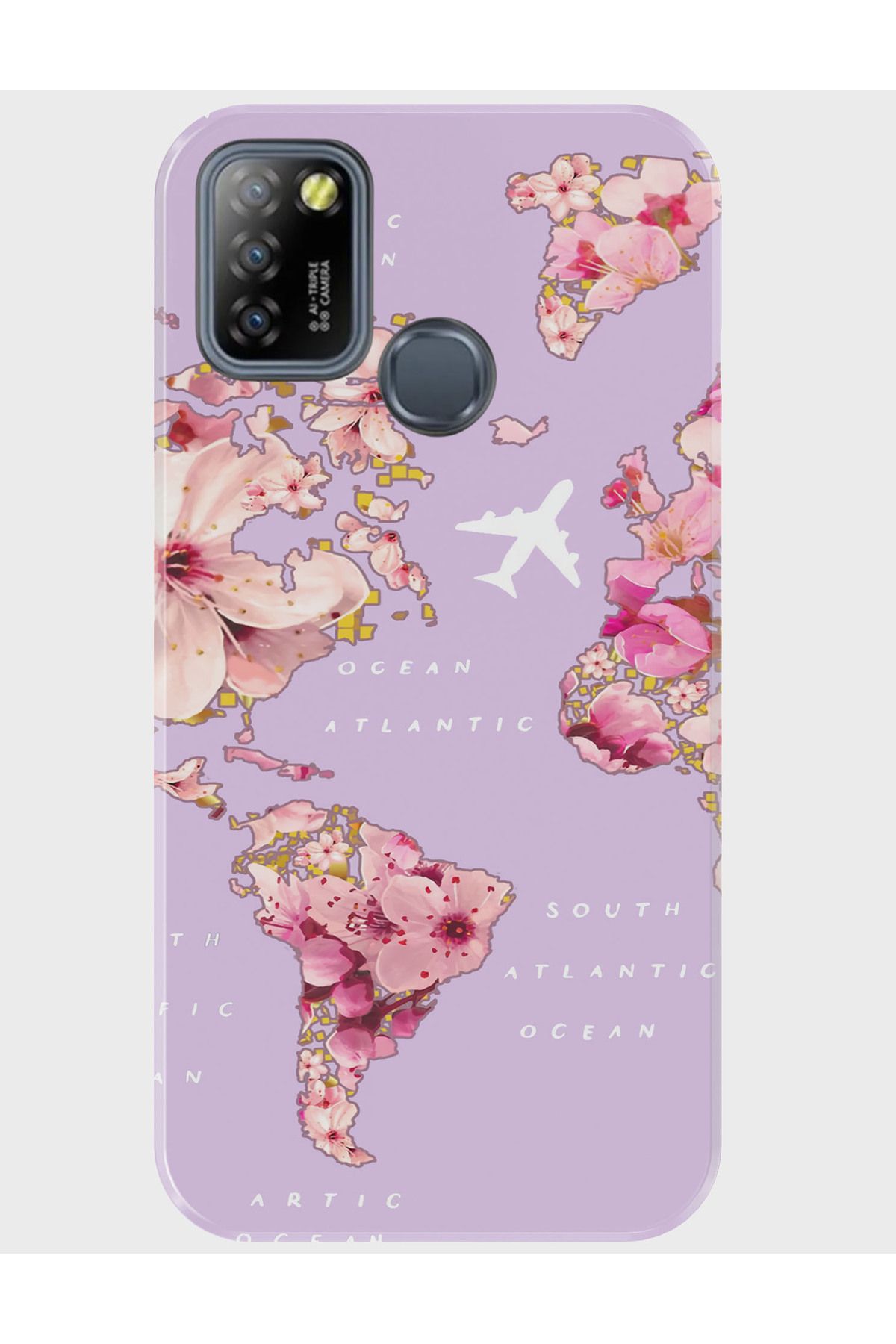 Activist INFINIX Smart 5 Kılıf Desenli Baskılı Silikon - purplemap