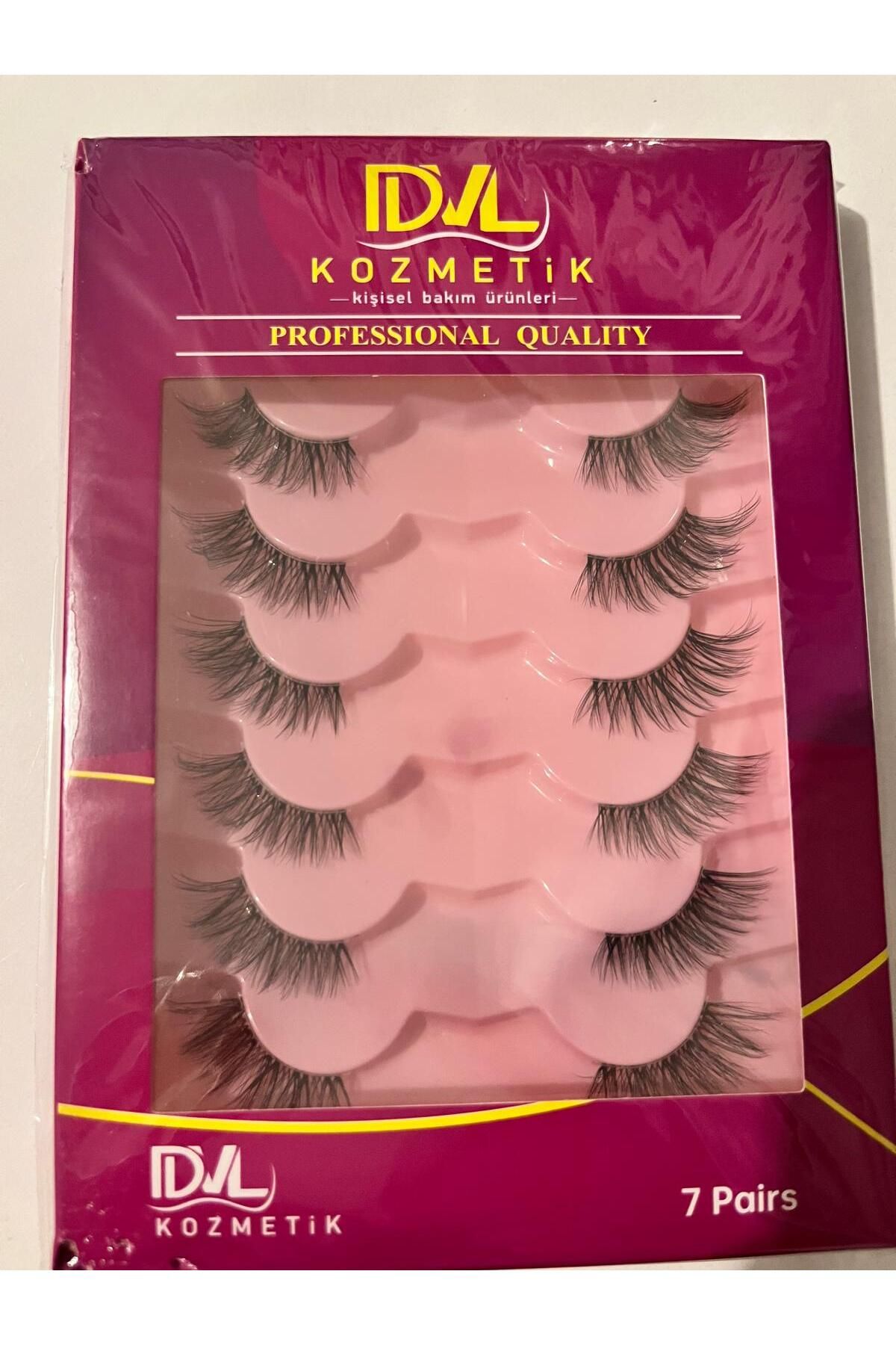 Dvl 6 Çift Doğal Görünümlü,Yoğun Hacimli Takma Kirpik Yapıştırıcısız