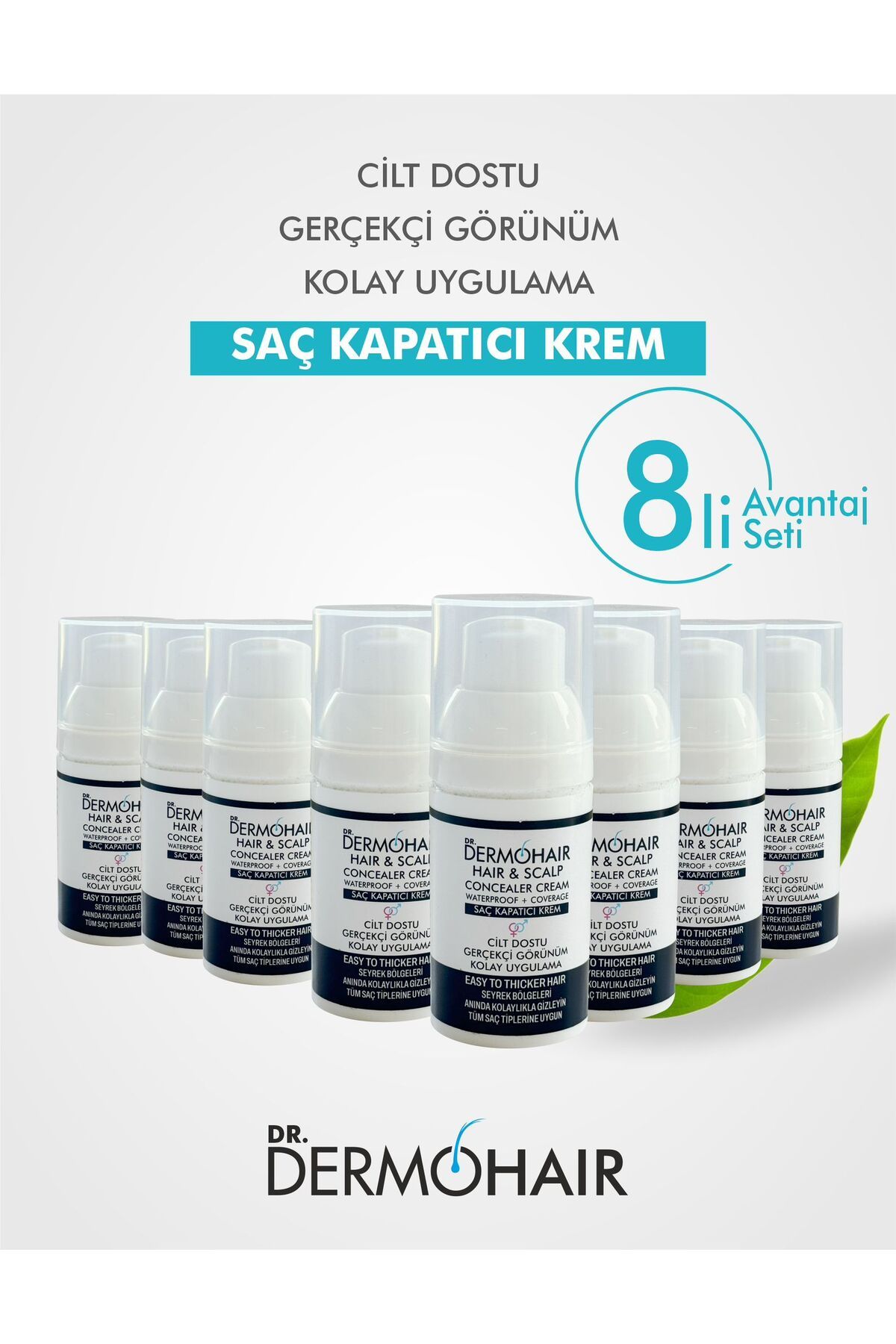 DR. DermoHair Saç Kapatıcı Krem Boya 8'li 30 ml