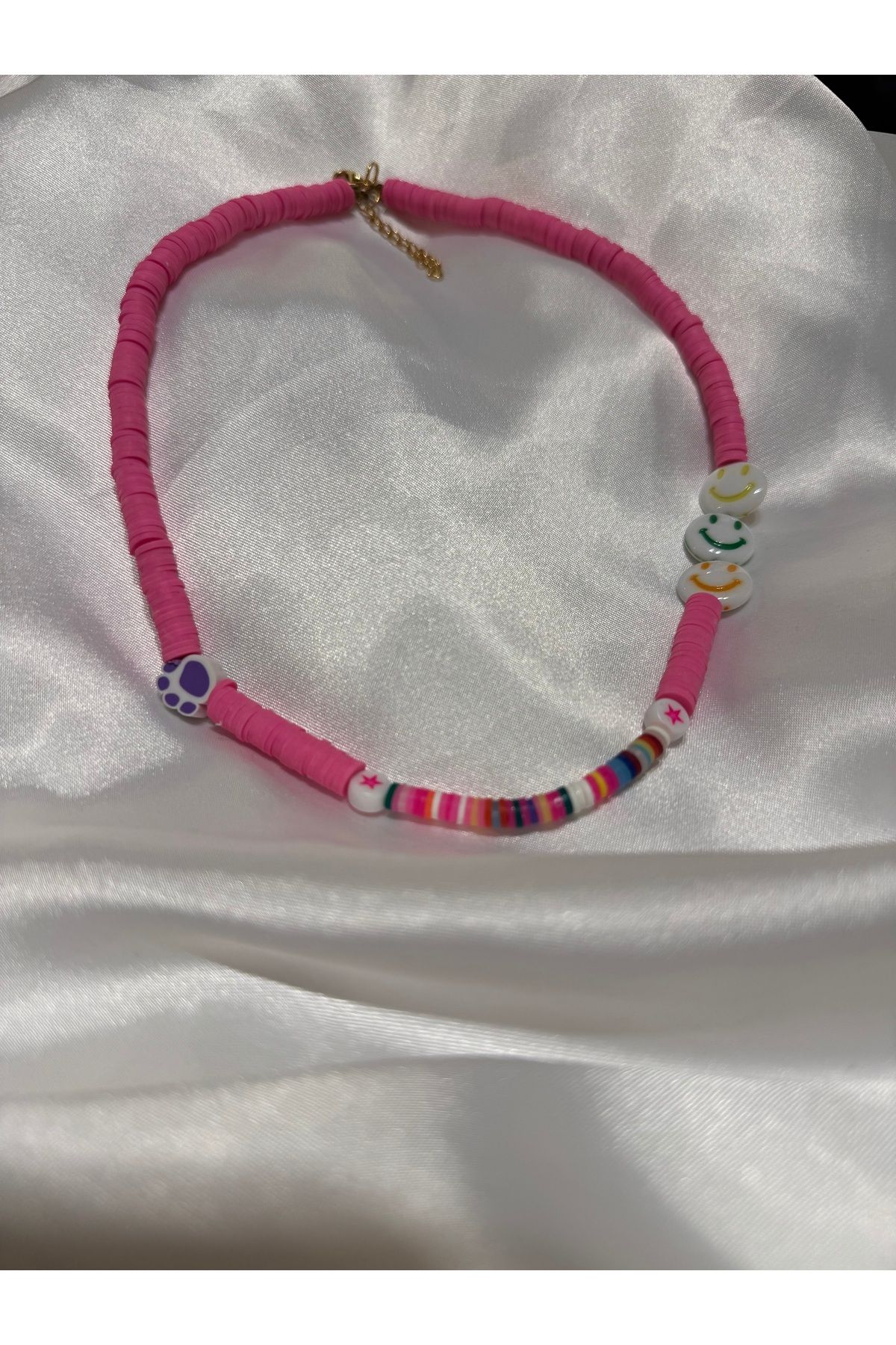 November Accessories Fimo Boncuk Kolye Emoji Detaylı– Trend Renkli Tasarım