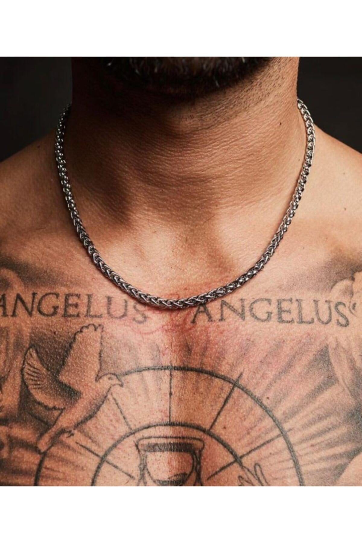 YümanınYumağı Unisex Angelus Model Kalın Zincir Kolye