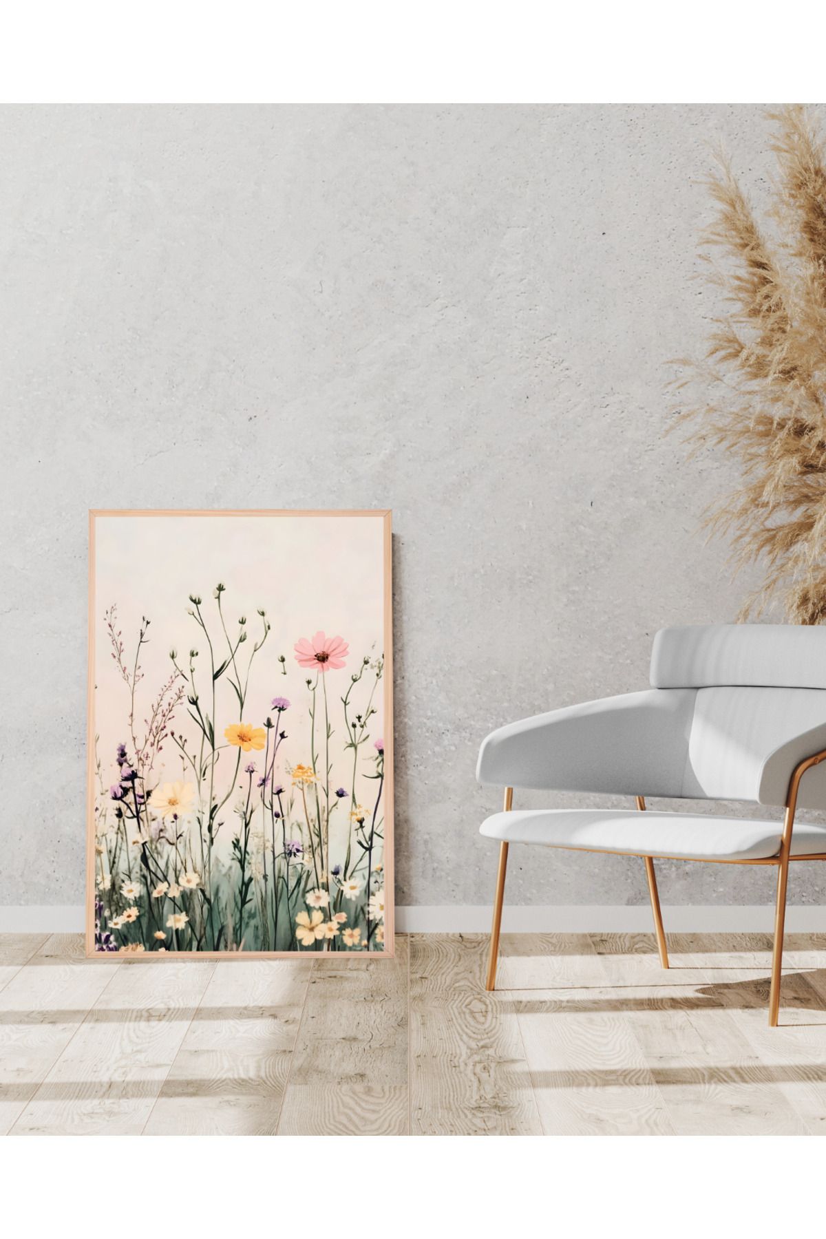 Tuba Decor Tek parça Ahşap Çerçeve Görünümlü MDF Tablo