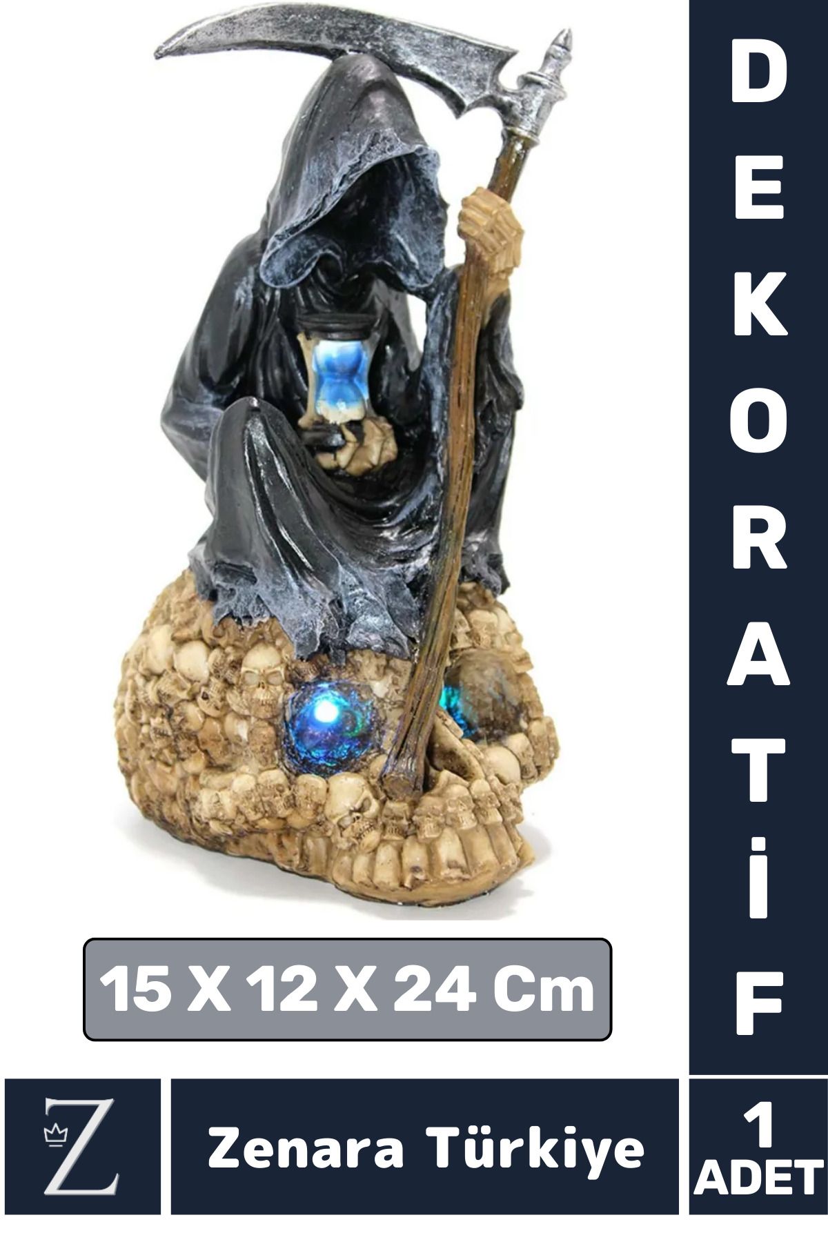 Zenara Premium Yüksek Kaliteli Çok Şık Dekoratif Hediyelik Özel Gün Biblo Koleksiyon POLYESTER NAZGÜL