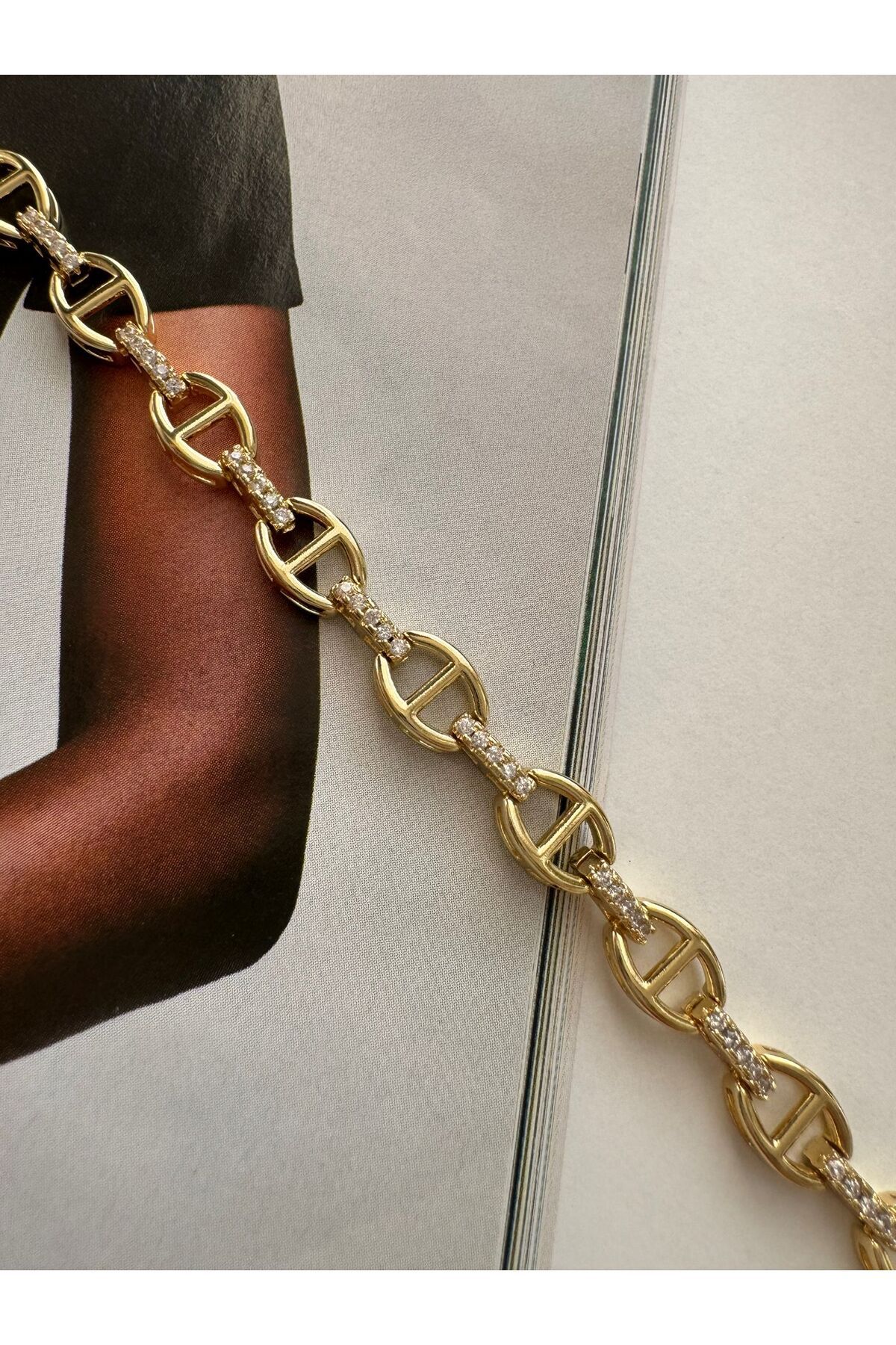 MODA 14K Vip Seri Kadın Taşlı Bileklik 18 cm