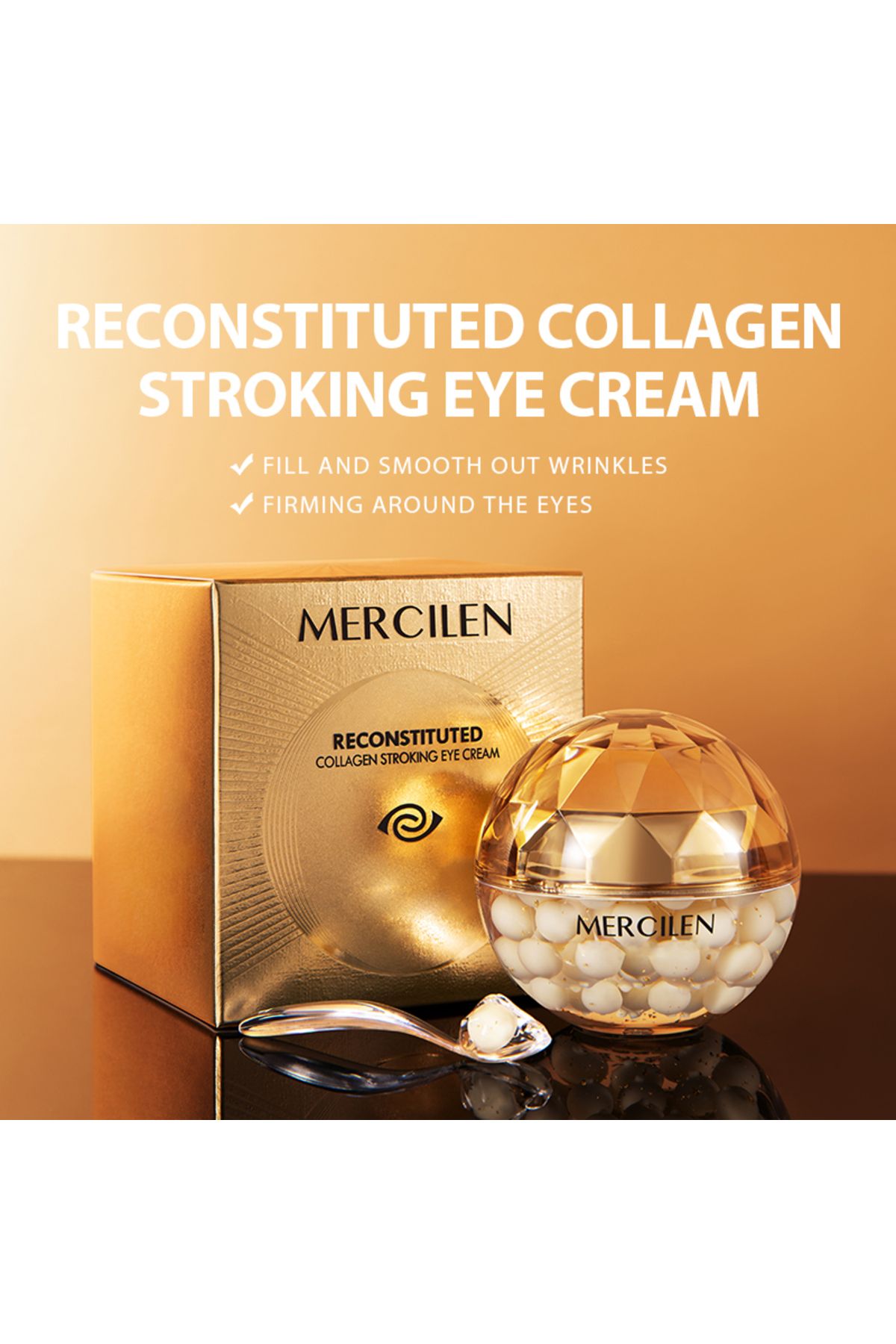 mercilen Reconstituted Collagen Stroking Eye Cream – Göz Çevresi İçin Kolajen Bakım Kremi