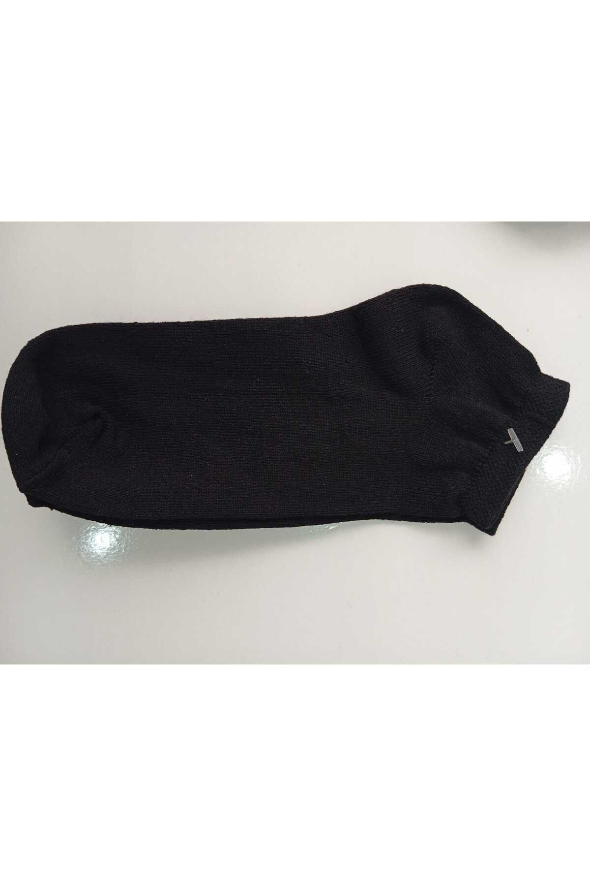 stramall Siyah Unisex Bilek Boy Spor Çorap - Nefes Alabilir Pamuklu Kısa Çorap