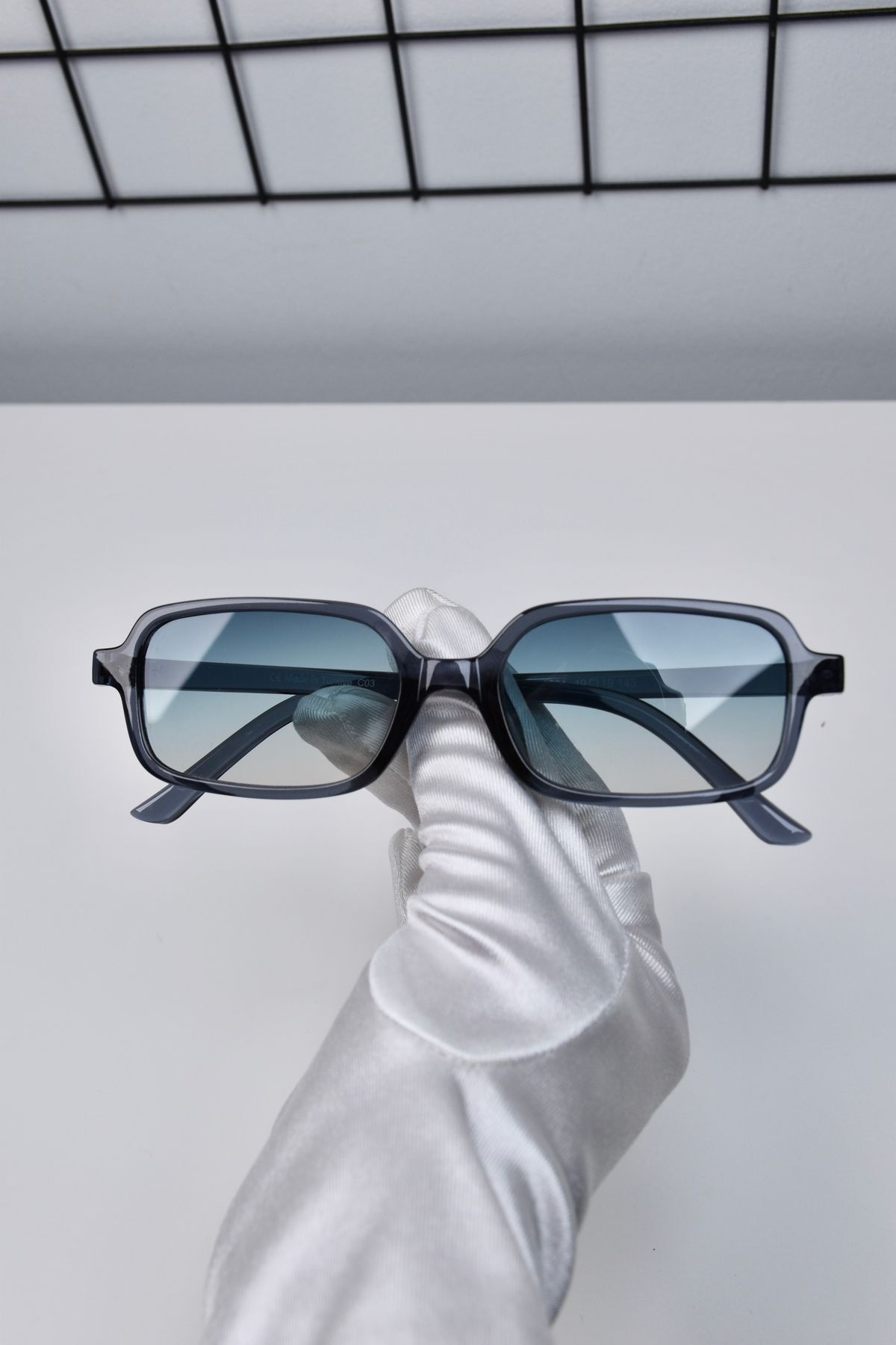 LOOKUP NEW 49-19-145 Ekartman Unisex Kadın Erkek Uv400 Korumalı Kemik Dikdörtgen Kare Mii Güneş Gözlüğü