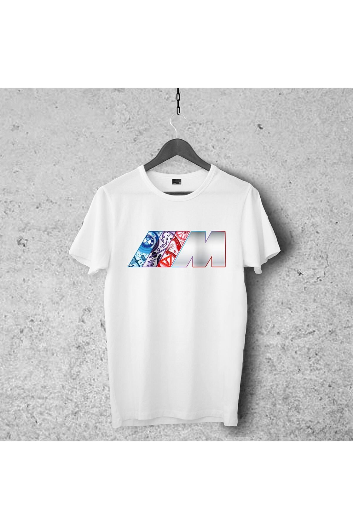 Pisa Art Bmw M Amblem Tasarımlı Tshirt 12, Unisex Premium Çatlama Solma Yapmaz , Otomobil
