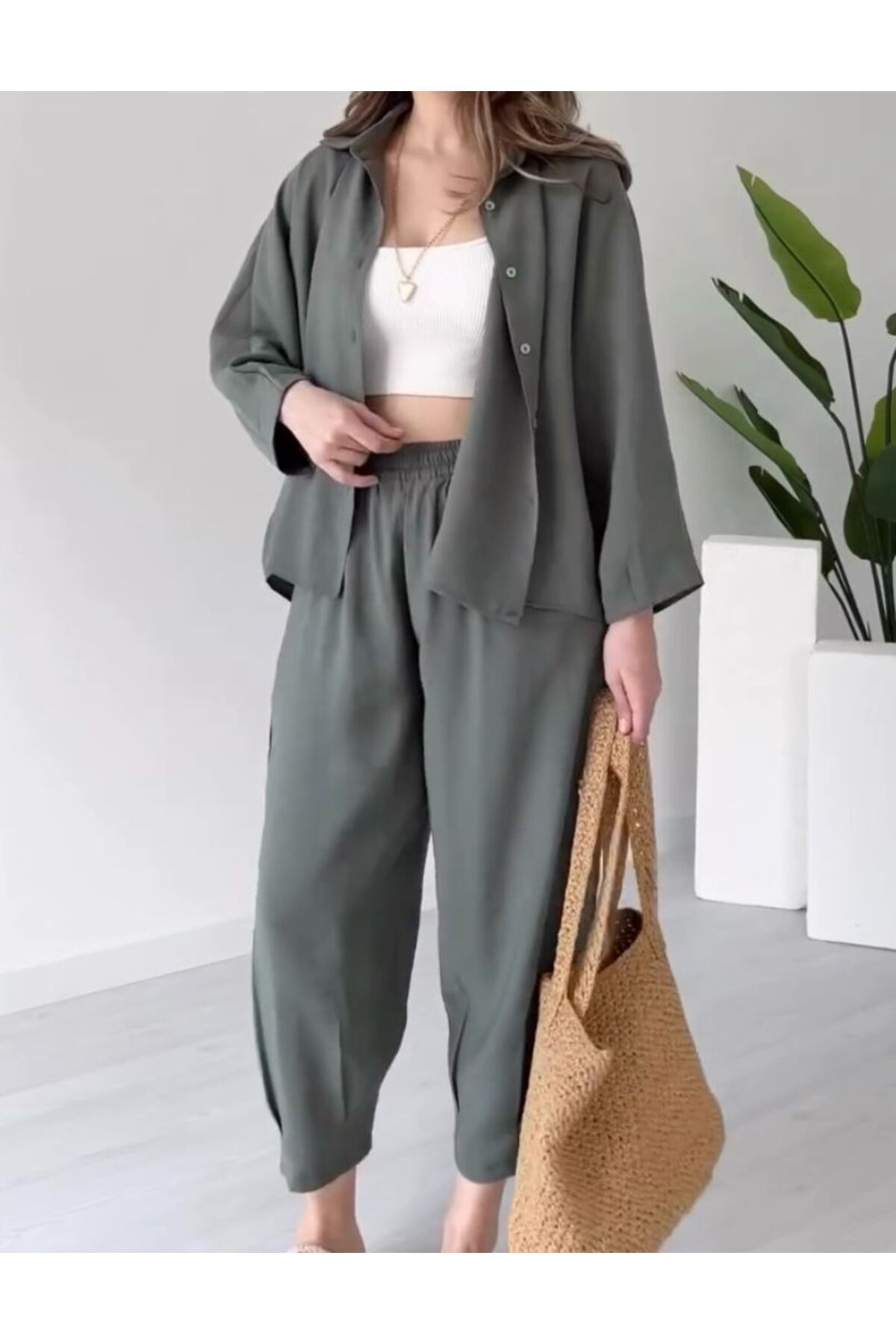 MODA PENSLİ İKİLİ TAKIM PAMUKLU